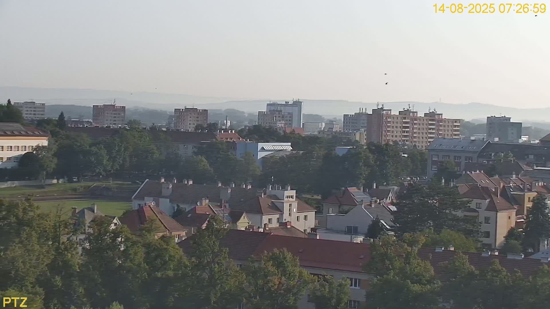 Kroměříž  PTZ Rotary Panaromic Skyline Live Cam - Kromeriz, Zlin, Czechia
