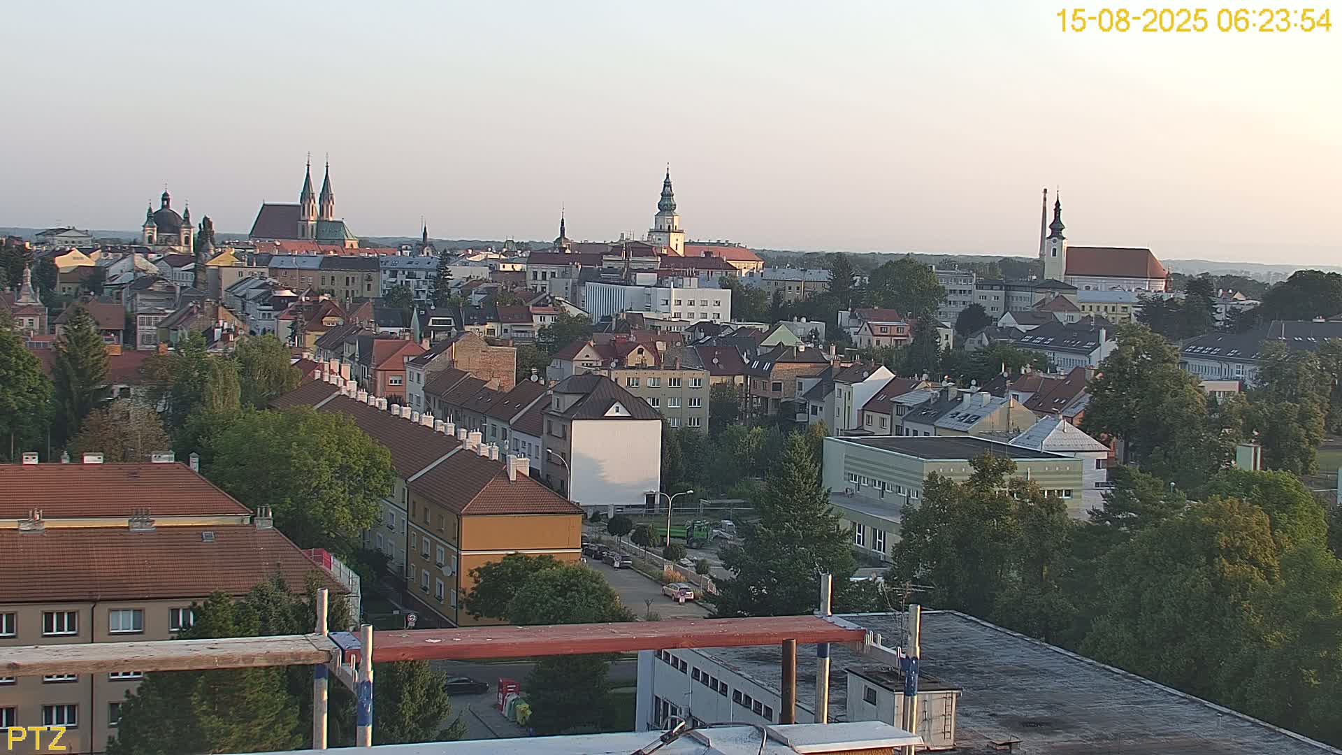 Kroměříž  PTZ Rotary Panaromic Skyline Live Cam - Kromeriz, Zlin, Czechia