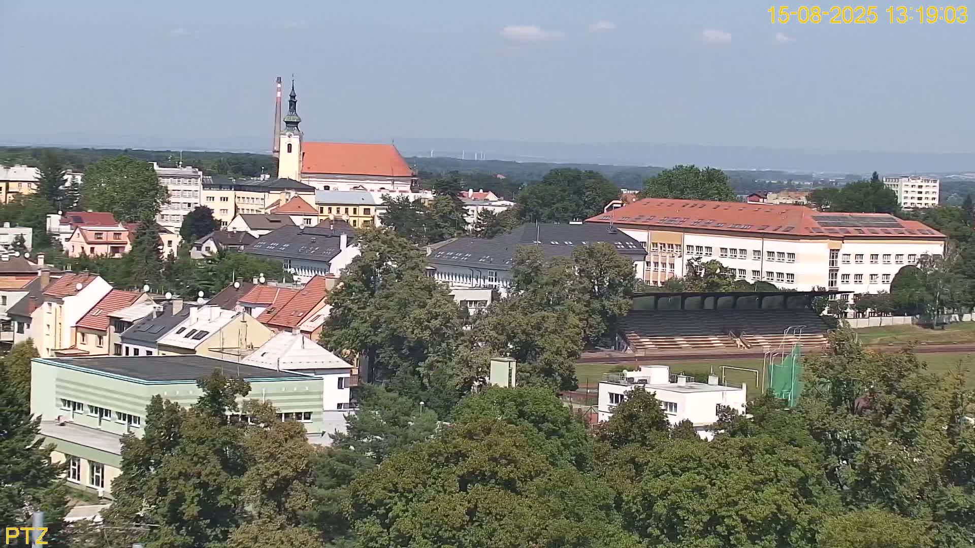 Kroměříž  PTZ Rotary Panaromic Skyline Live Cam - Kromeriz, Zlin, Czechia