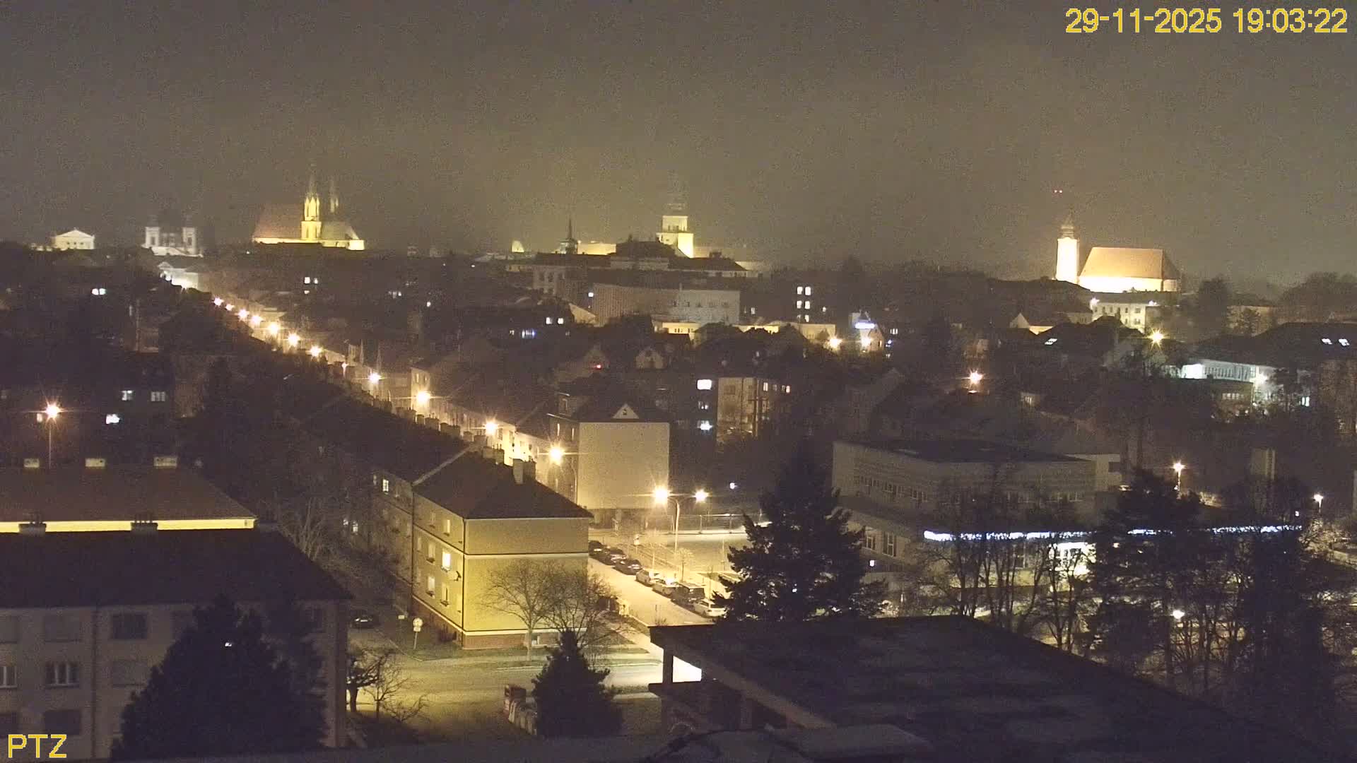 Kroměříž  PTZ Rotary Panaromic Skyline Live Cam - Kromeriz, Zlin, Czechia