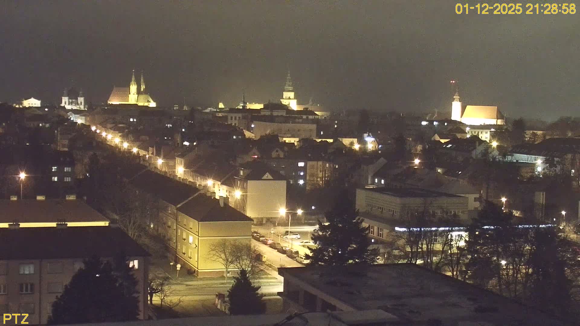 Kroměříž  PTZ Rotary Panaromic Skyline Live Cam - Kromeriz, Zlin, Czechia