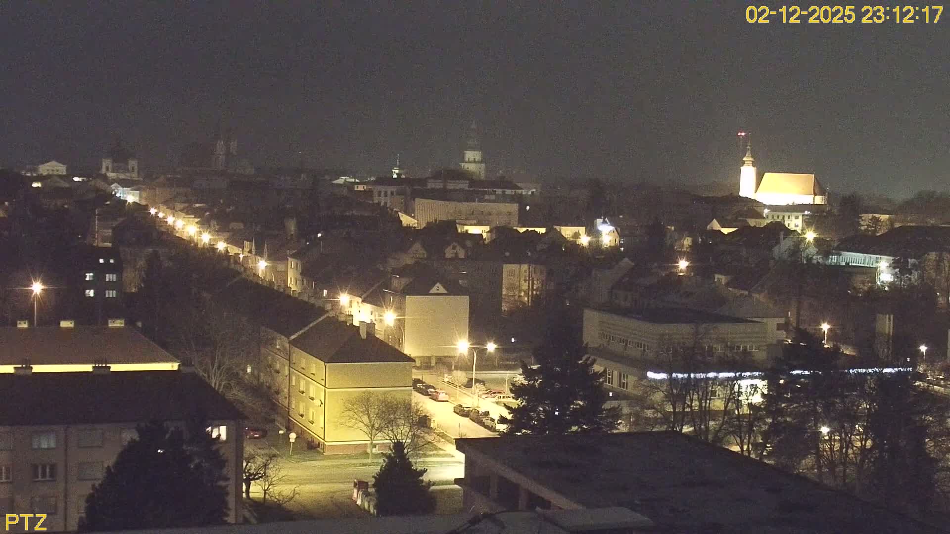 Kroměříž  PTZ Rotary Panaromic Skyline Live Cam - Kromeriz, Zlin, Czechia