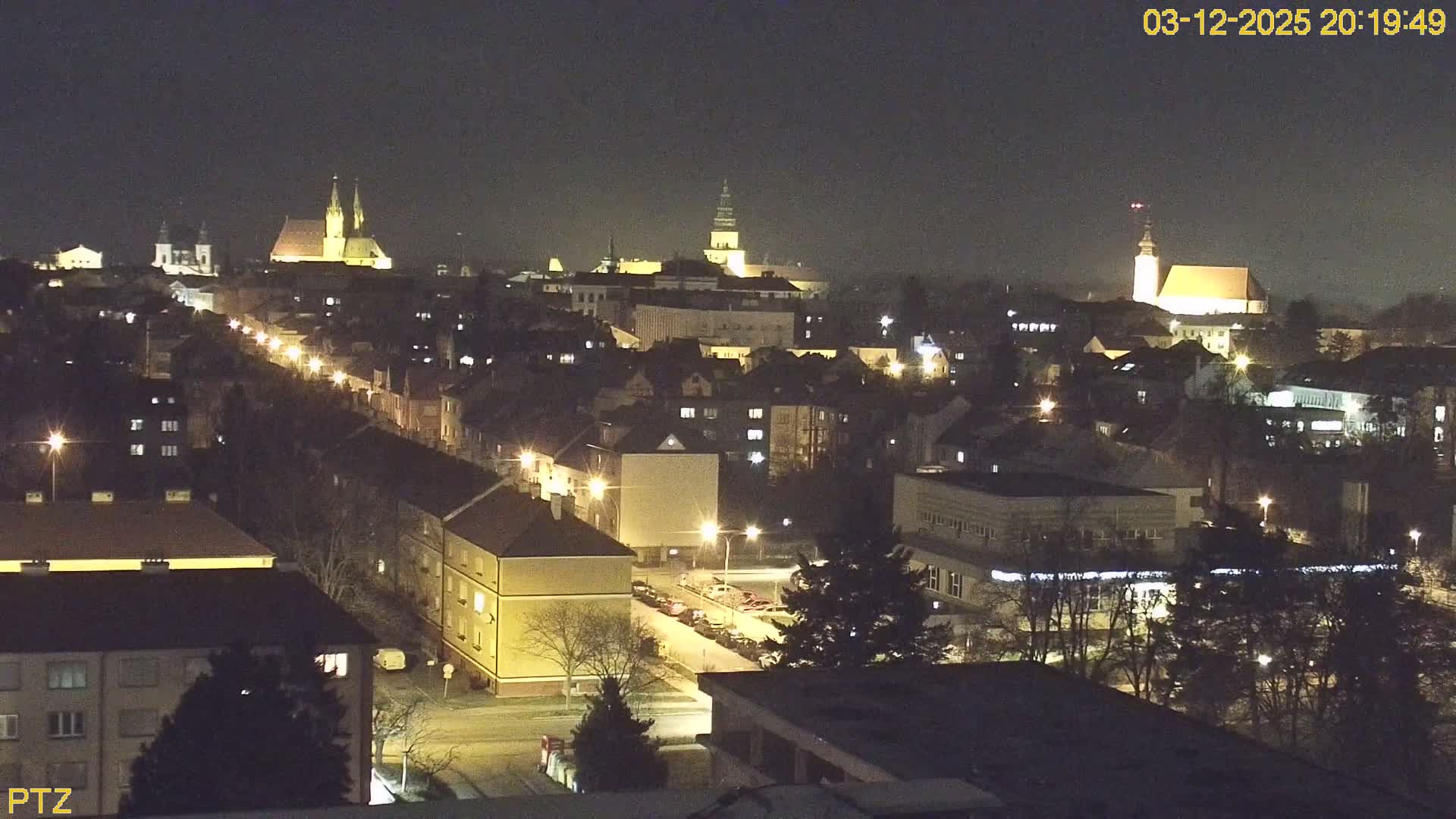 Kroměříž  PTZ Rotary Panaromic Skyline Live Cam - Kromeriz, Zlin, Czechia