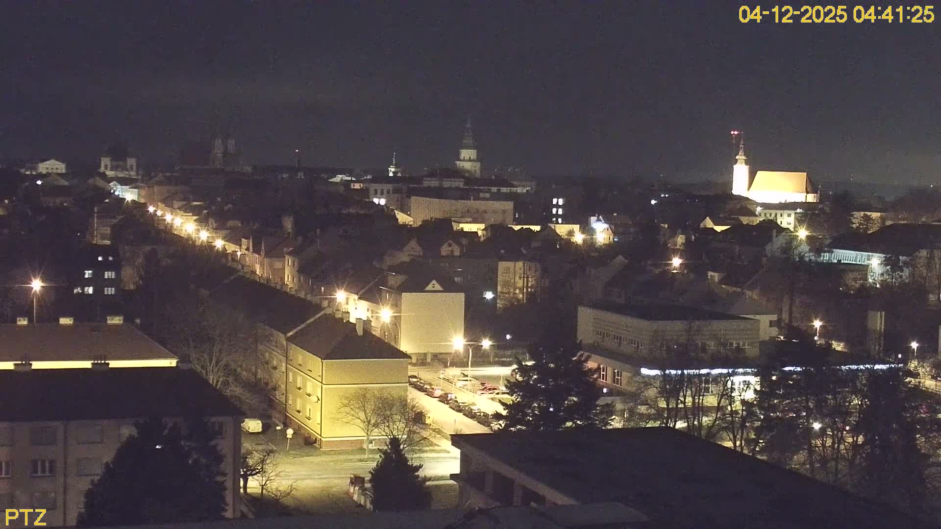 Kroměříž  PTZ Rotary Panaromic Skyline Live Cam - Kromeriz, Zlin, Czechia