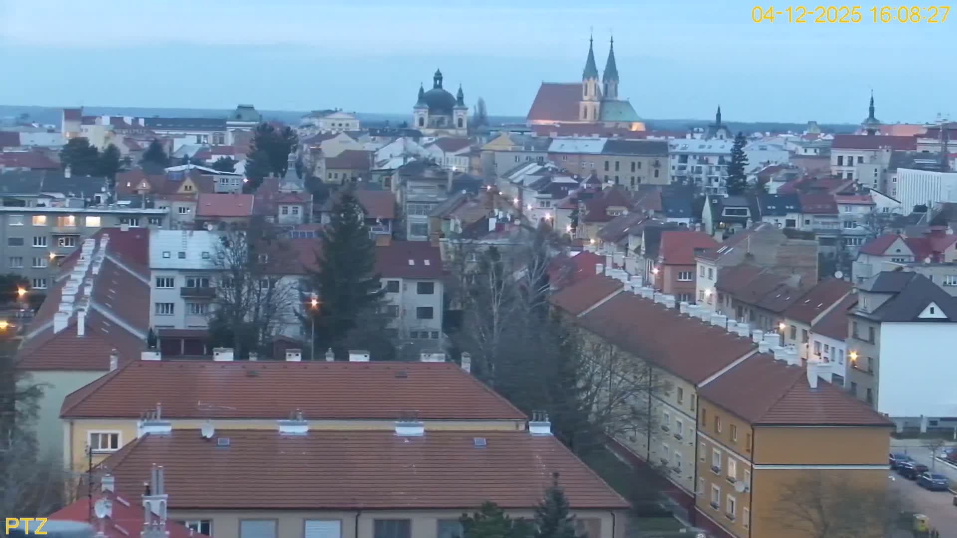 Kroměříž  PTZ Rotary Panaromic Skyline Live Cam - Kromeriz, Zlin, Czechia