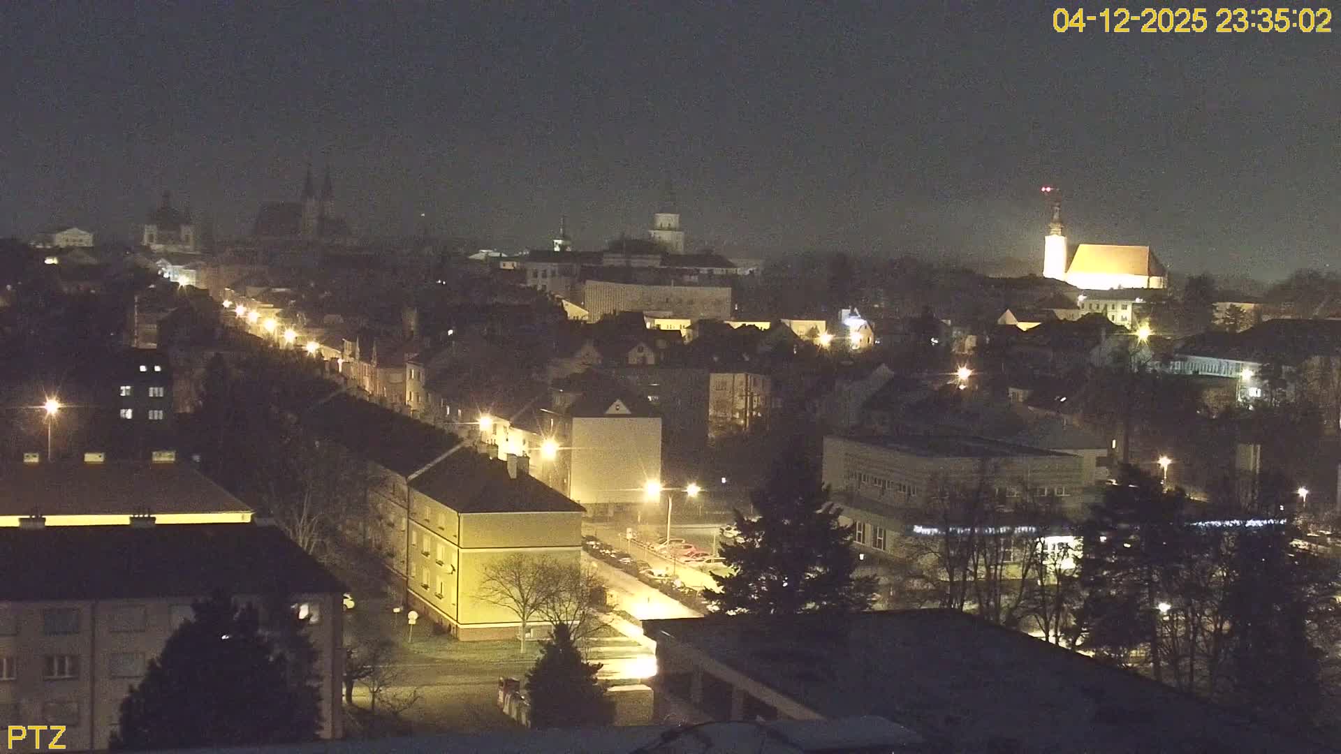 Kroměříž  PTZ Rotary Panaromic Skyline Live Cam - Kromeriz, Zlin, Czechia