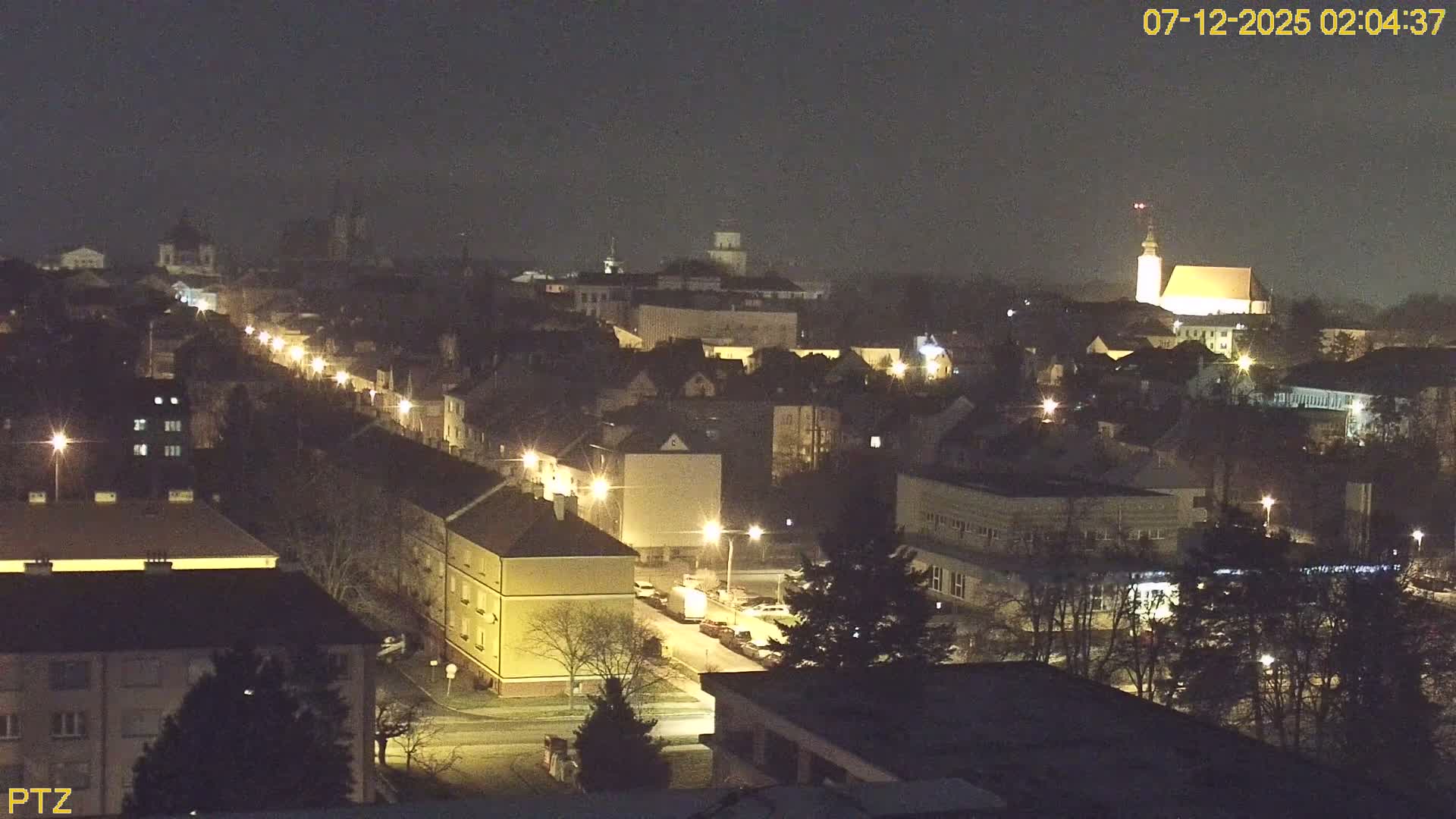 Kroměříž  PTZ Rotary Panaromic Skyline Live Cam - Kromeriz, Zlin, Czechia