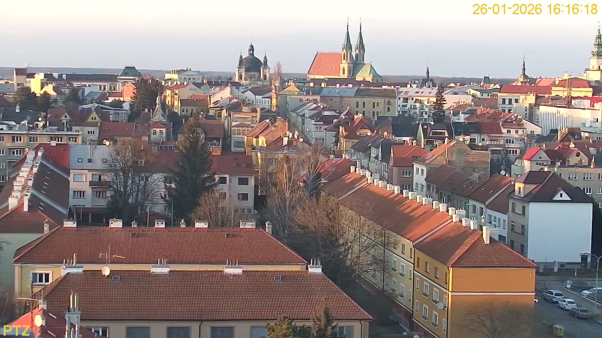 Kroměříž  PTZ Rotary Panaromic Skyline Live Cam - Kromeriz, Zlin, Czechia