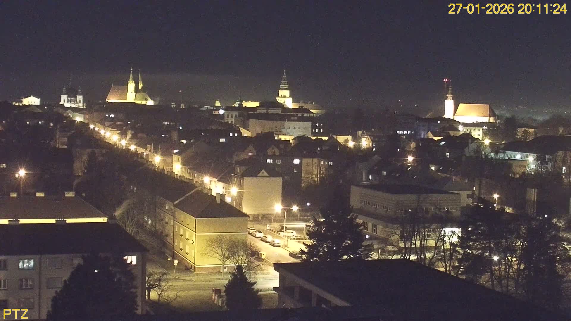 Kroměříž  PTZ Rotary Panaromic Skyline Live Cam - Kromeriz, Zlin, Czechia