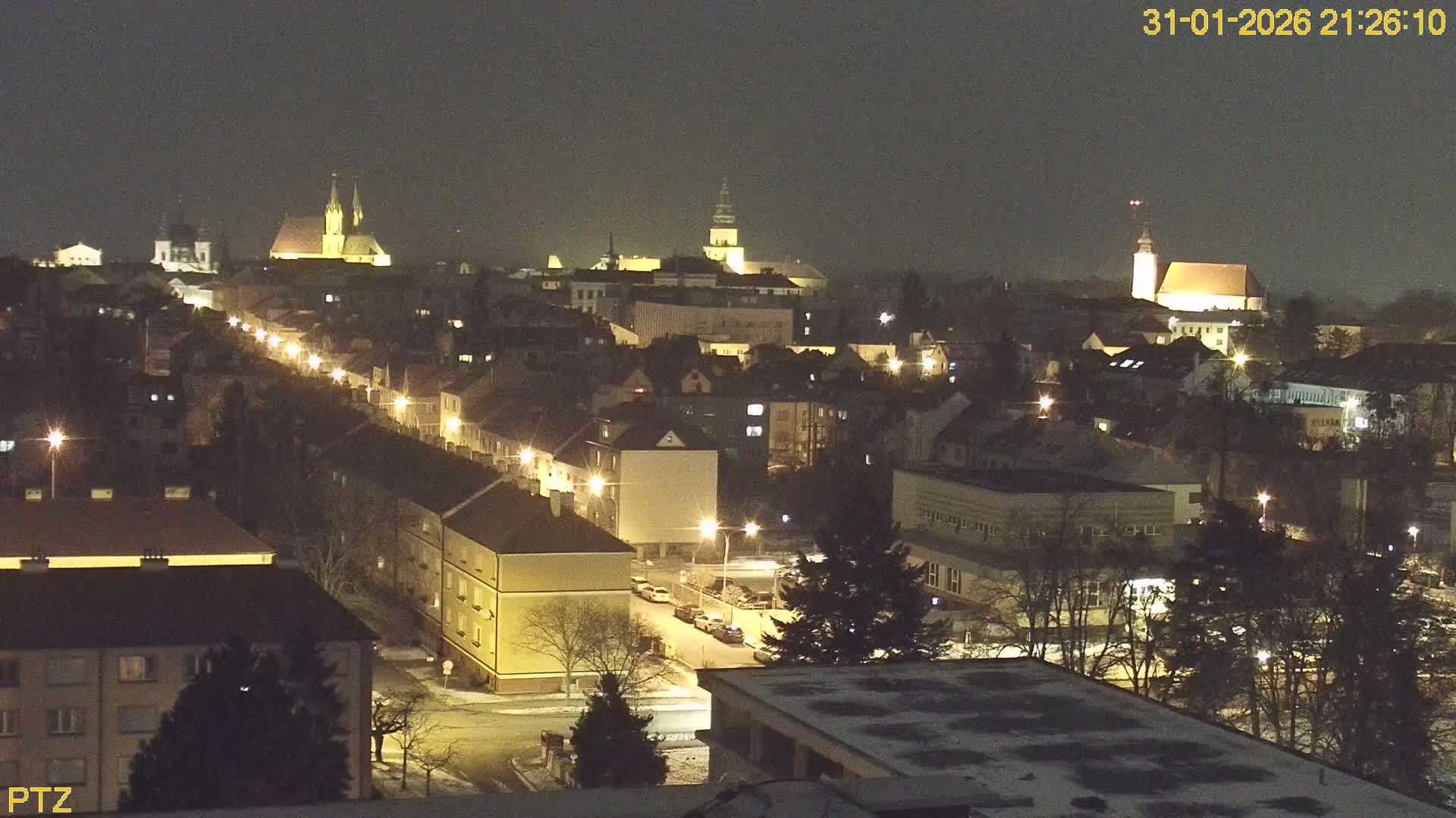 Kroměříž  PTZ Rotary Panaromic Skyline Live Cam - Kromeriz, Zlin, Czechia
