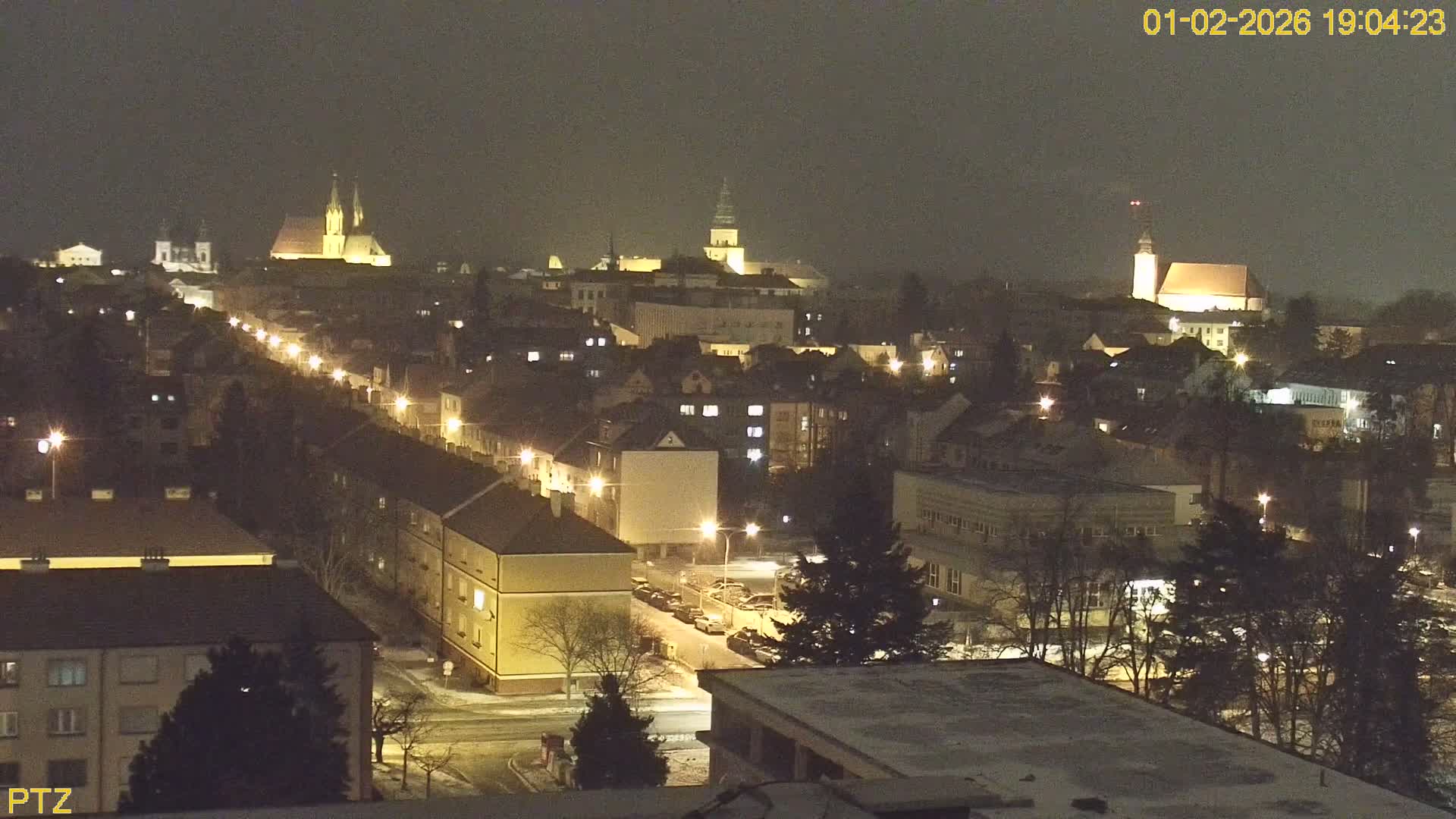 Kroměříž  PTZ Rotary Panaromic Skyline Live Cam - Kromeriz, Zlin, Czechia