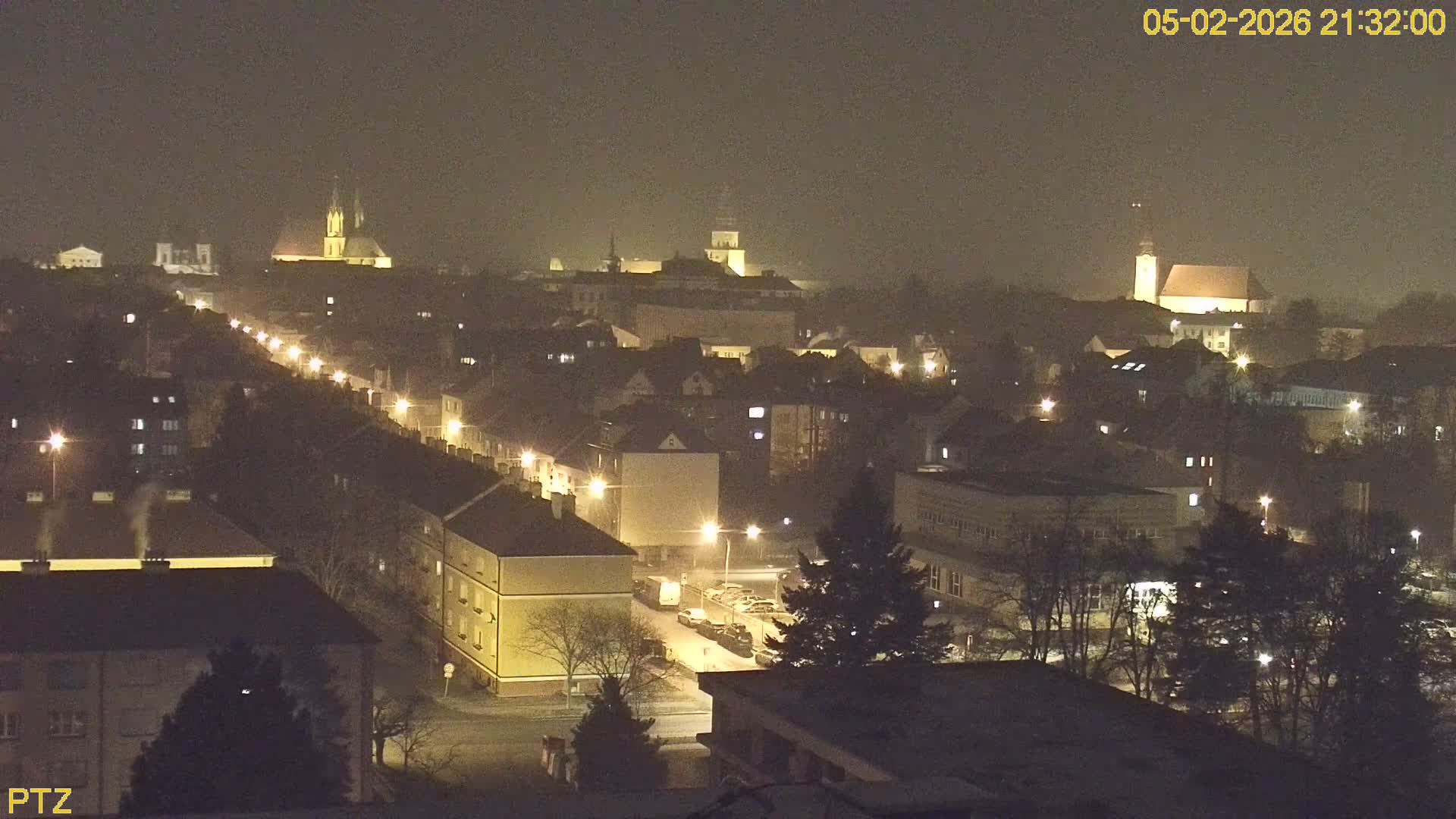 Kroměříž  PTZ Rotary Panaromic Skyline Live Cam - Kromeriz, Zlin, Czechia