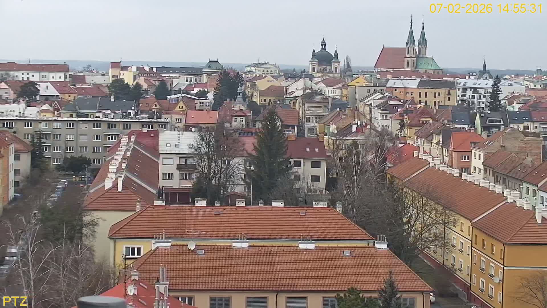 Kroměříž  PTZ Rotary Panaromic Skyline Live Cam - Kromeriz, Zlin, Czechia
