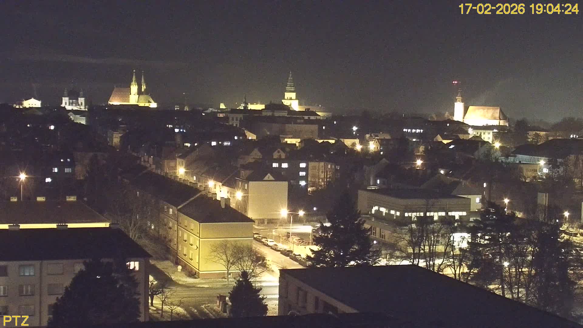Kroměříž  PTZ Rotary Panaromic Skyline Live Cam - Kromeriz, Zlin, Czechia