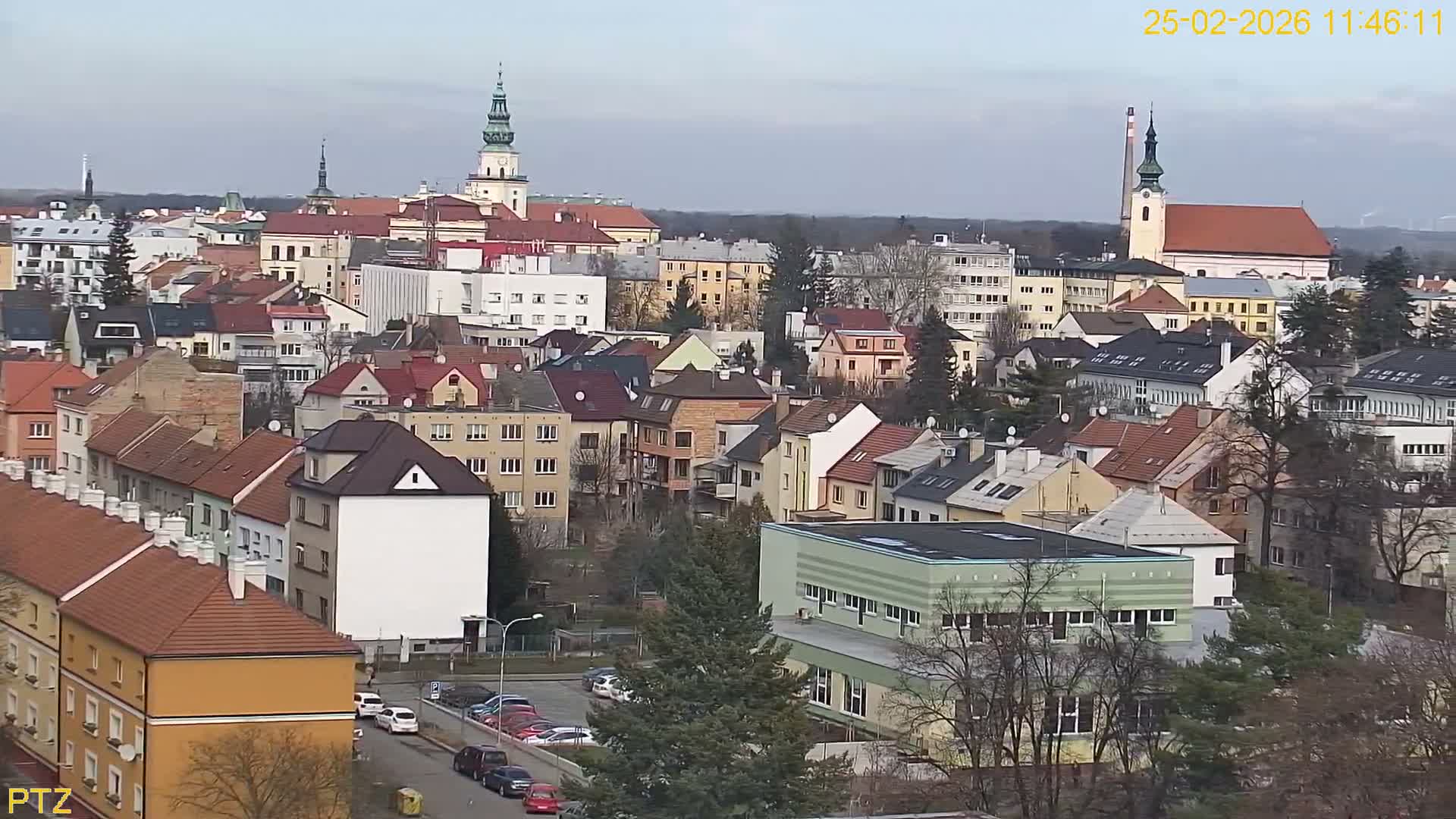 Kroměříž  PTZ Rotary Panaromic Skyline Live Cam - Kromeriz, Zlin, Czechia
