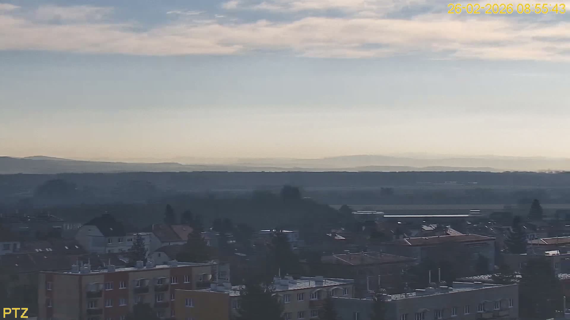 Kroměříž  PTZ Rotary Panaromic Skyline Live Cam - Kromeriz, Zlin, Czechia