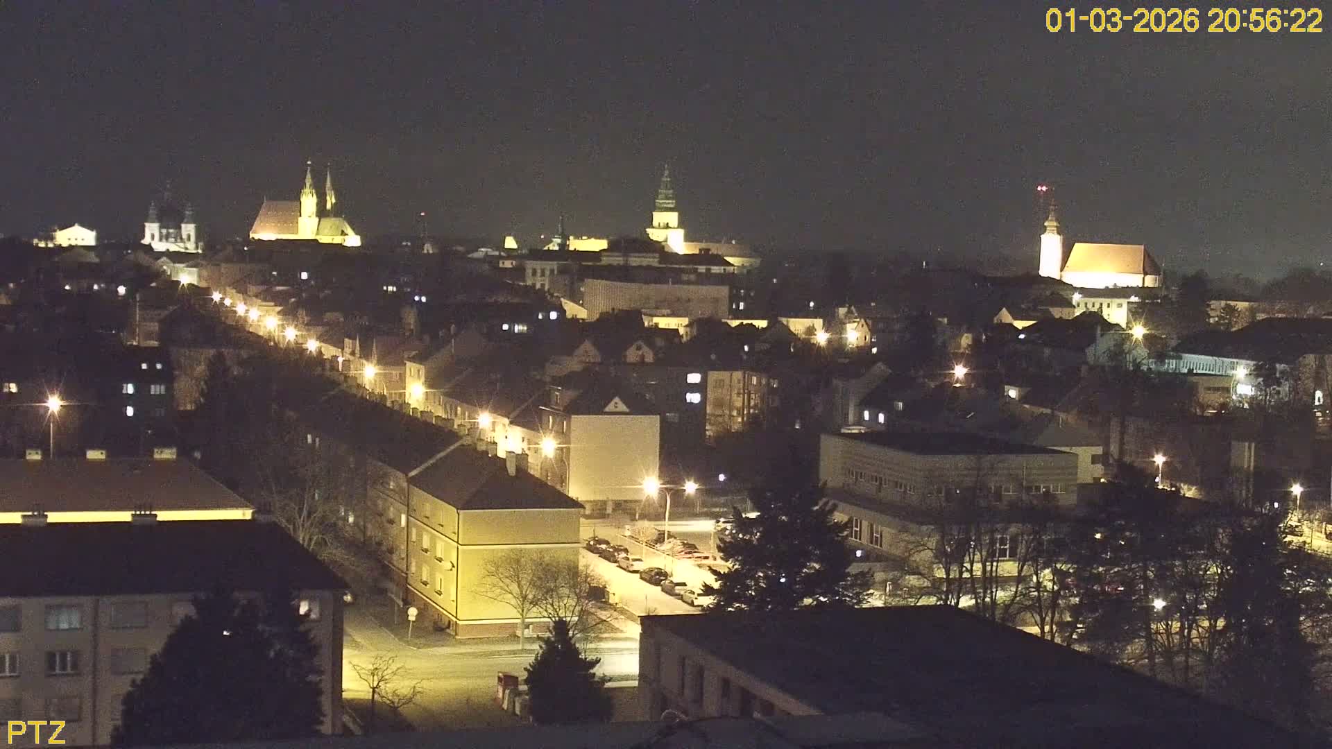 Kroměříž  PTZ Rotary Panaromic Skyline Live Cam - Kromeriz, Zlin, Czechia