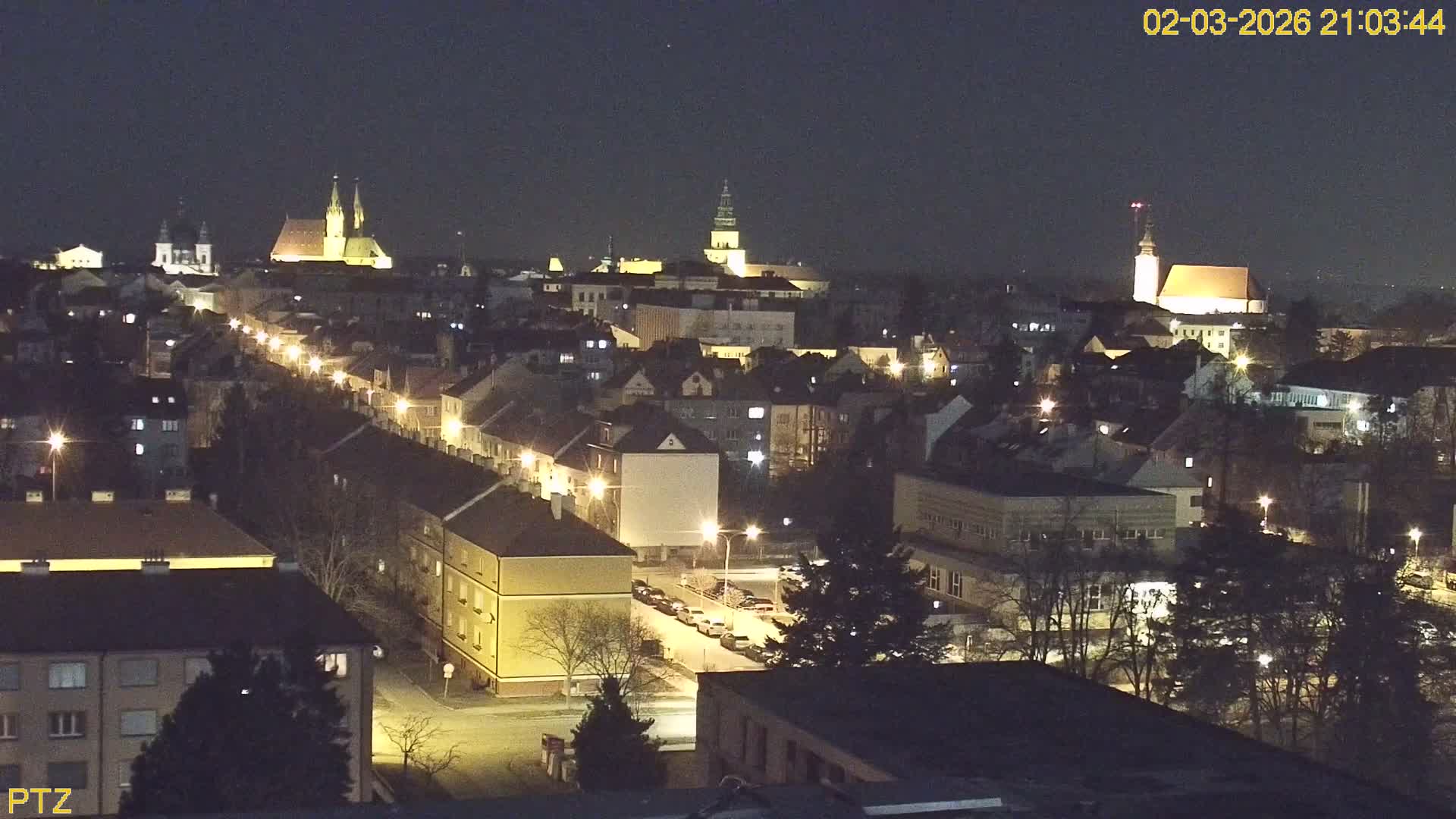 Kroměříž  PTZ Rotary Panaromic Skyline Live Cam - Kromeriz, Zlin, Czechia