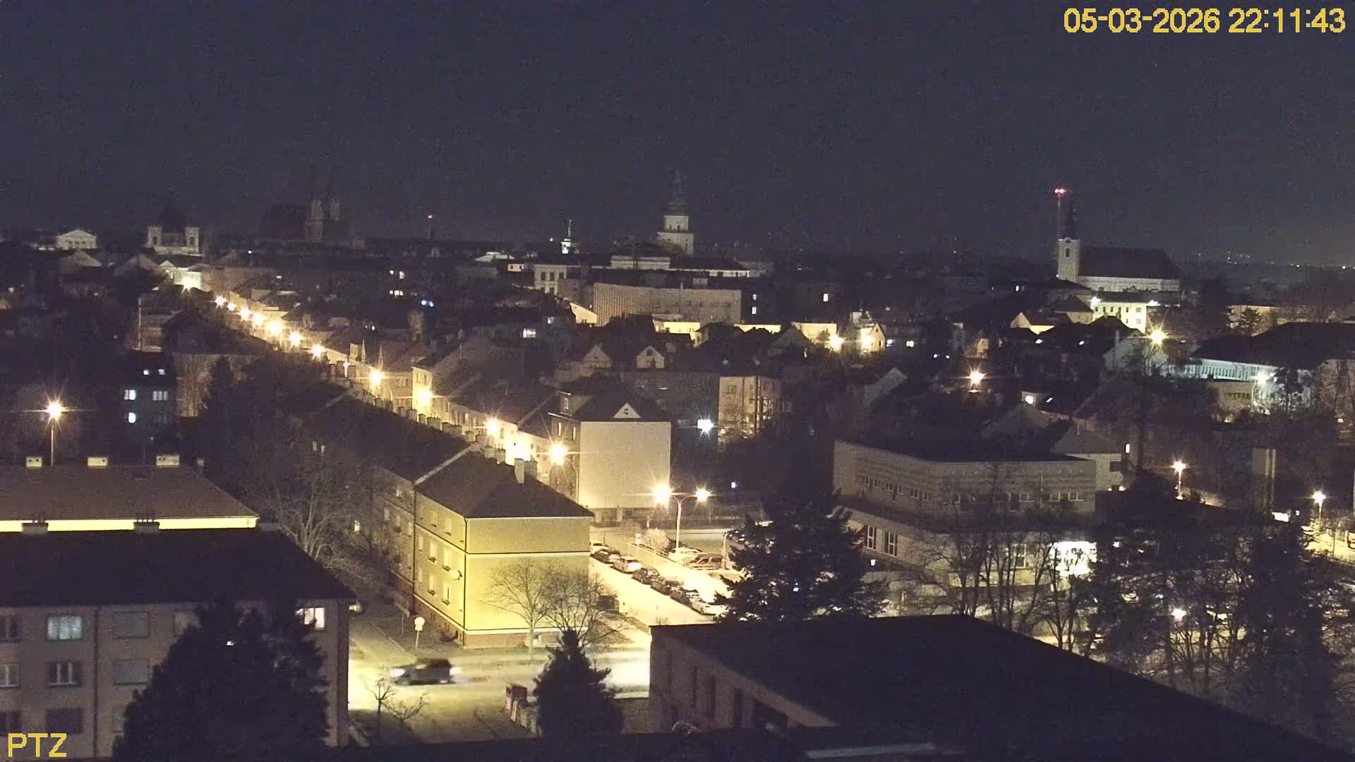 Kroměříž  PTZ Rotary Panaromic Skyline Live Cam - Kromeriz, Zlin, Czechia