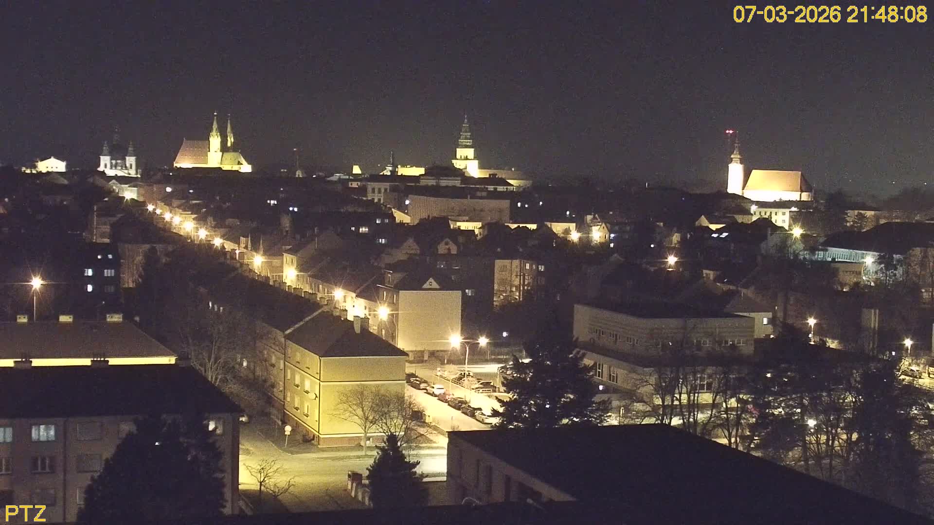 Kroměříž  PTZ Rotary Panaromic Skyline Live Cam - Kromeriz, Zlin, Czechia