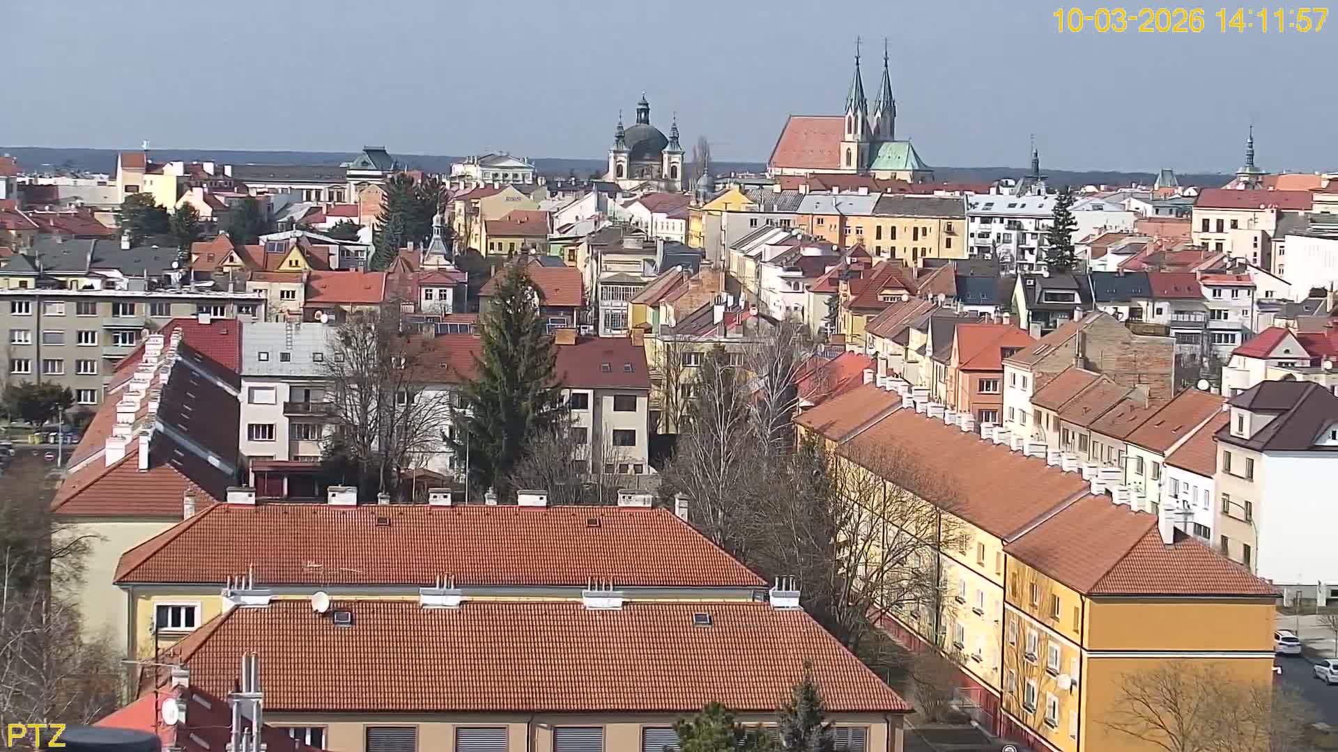 Kroměříž  PTZ Rotary Panaromic Skyline Live Cam - Kromeriz, Zlin, Czechia