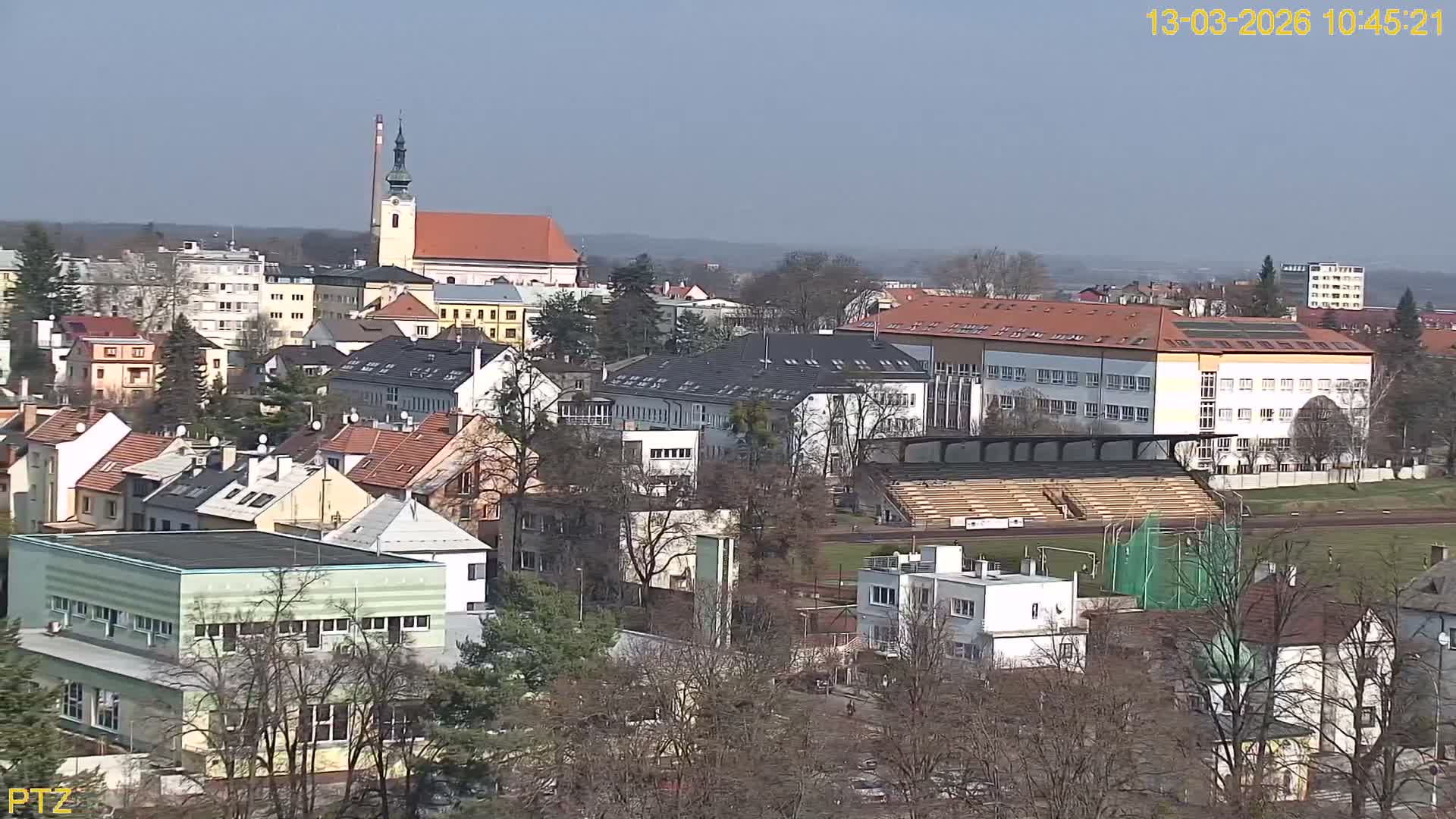 Kroměříž  PTZ Rotary Panaromic Skyline Live Cam - Kromeriz, Zlin, Czechia