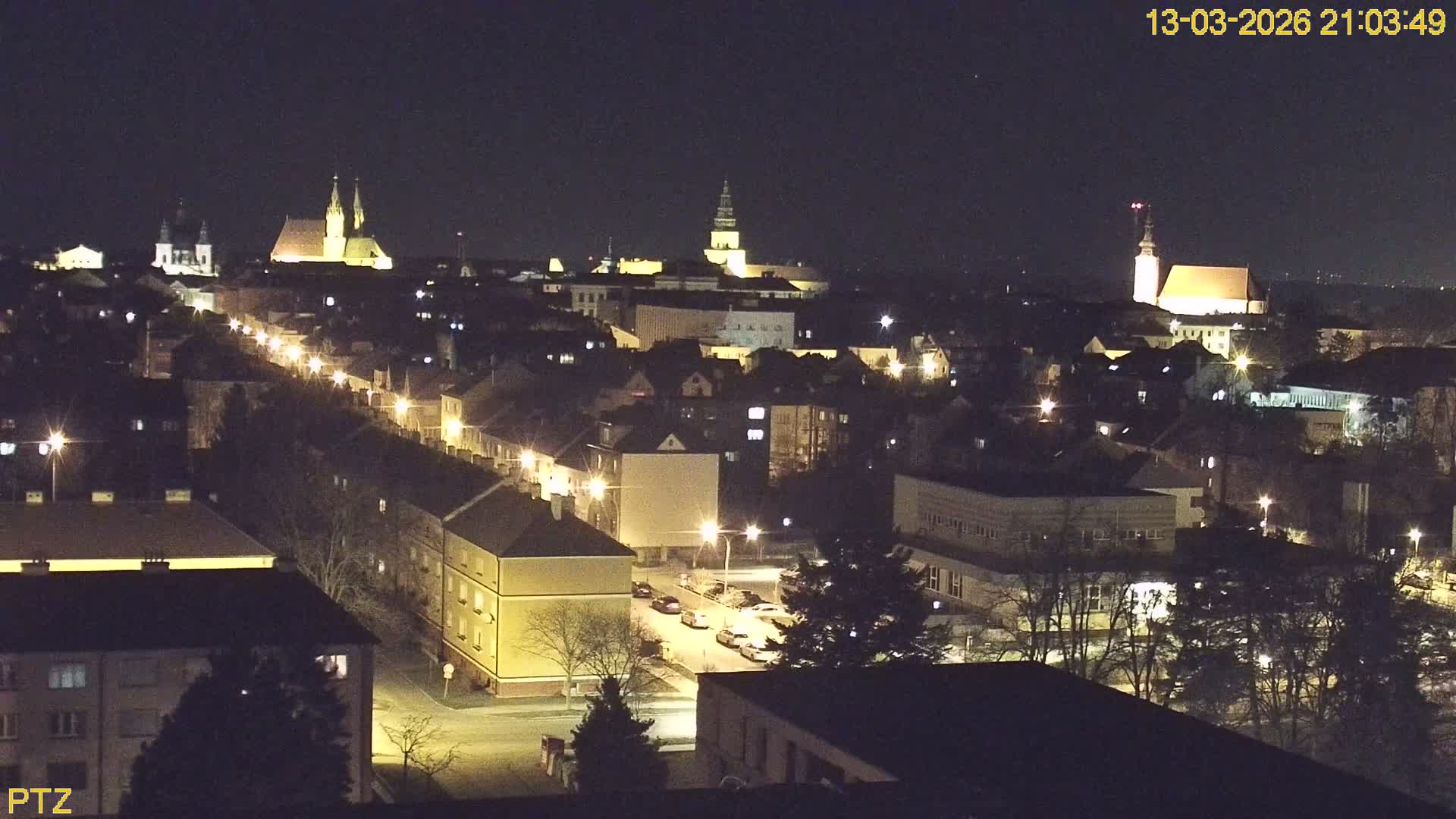 Kroměříž  PTZ Rotary Panaromic Skyline Live Cam - Kromeriz, Zlin, Czechia