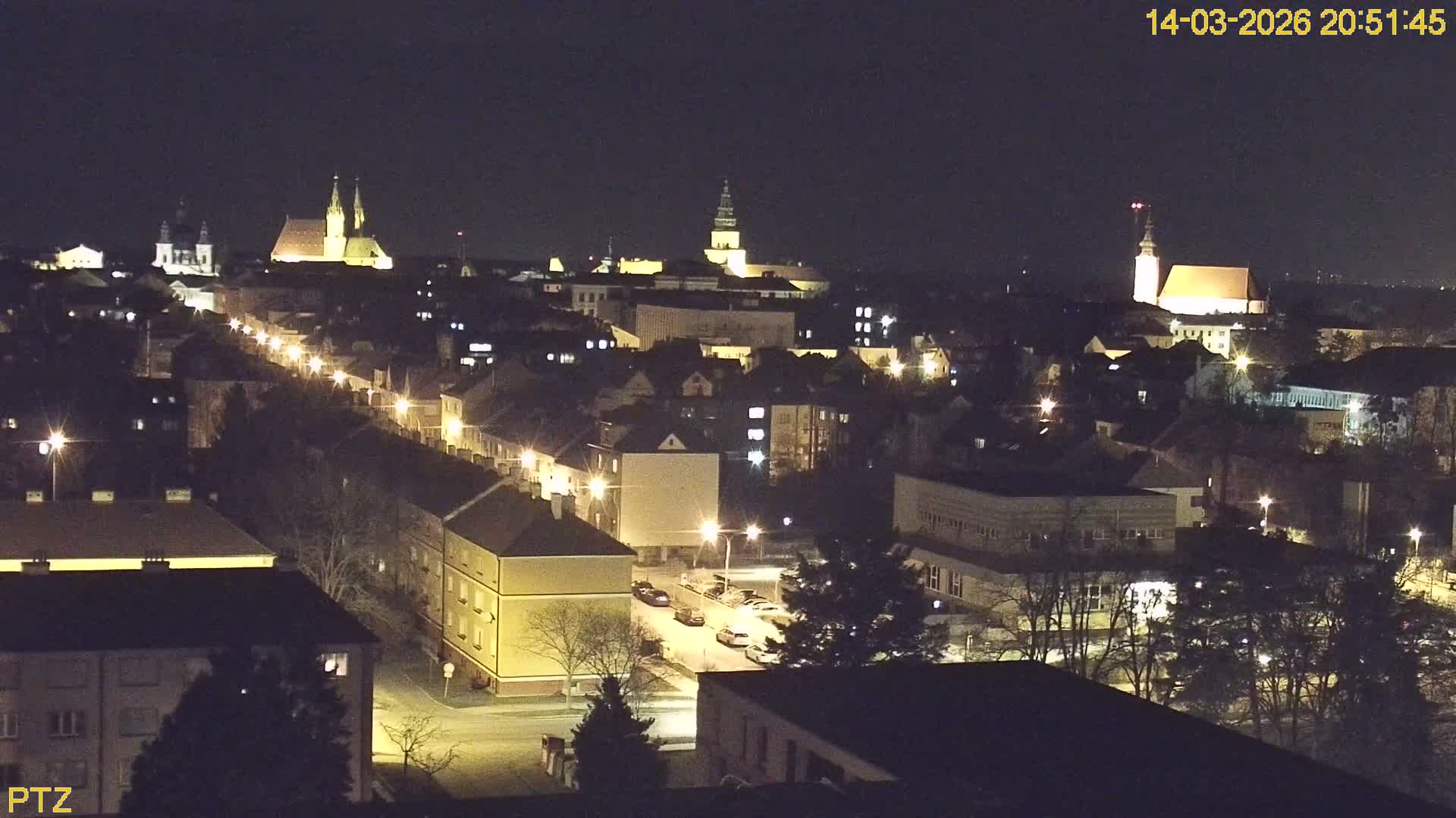 Kroměříž  PTZ Rotary Panaromic Skyline Live Cam - Kromeriz, Zlin, Czechia