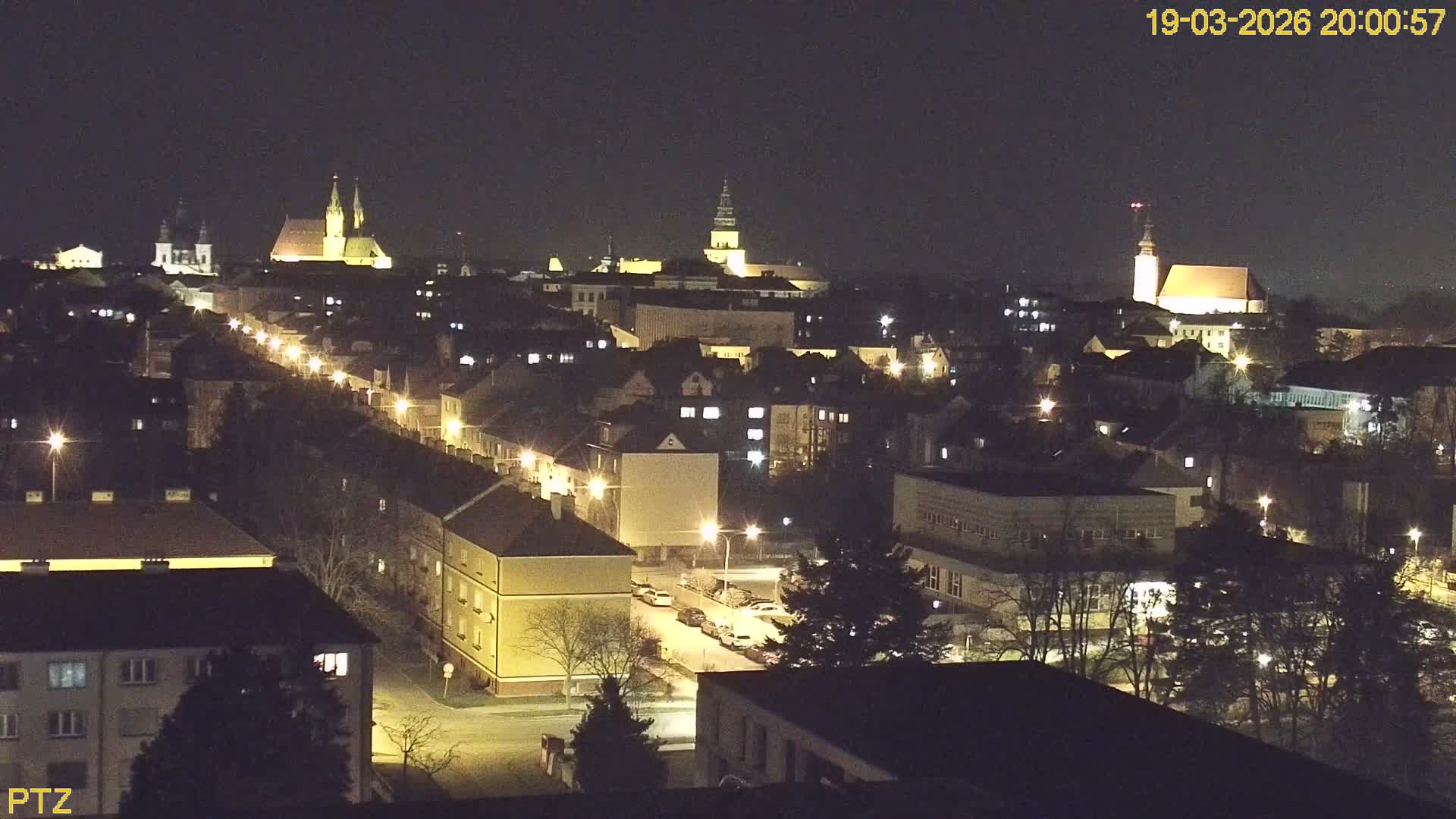 Kroměříž  PTZ Rotary Panaromic Skyline Live Cam - Kromeriz, Zlin, Czechia
