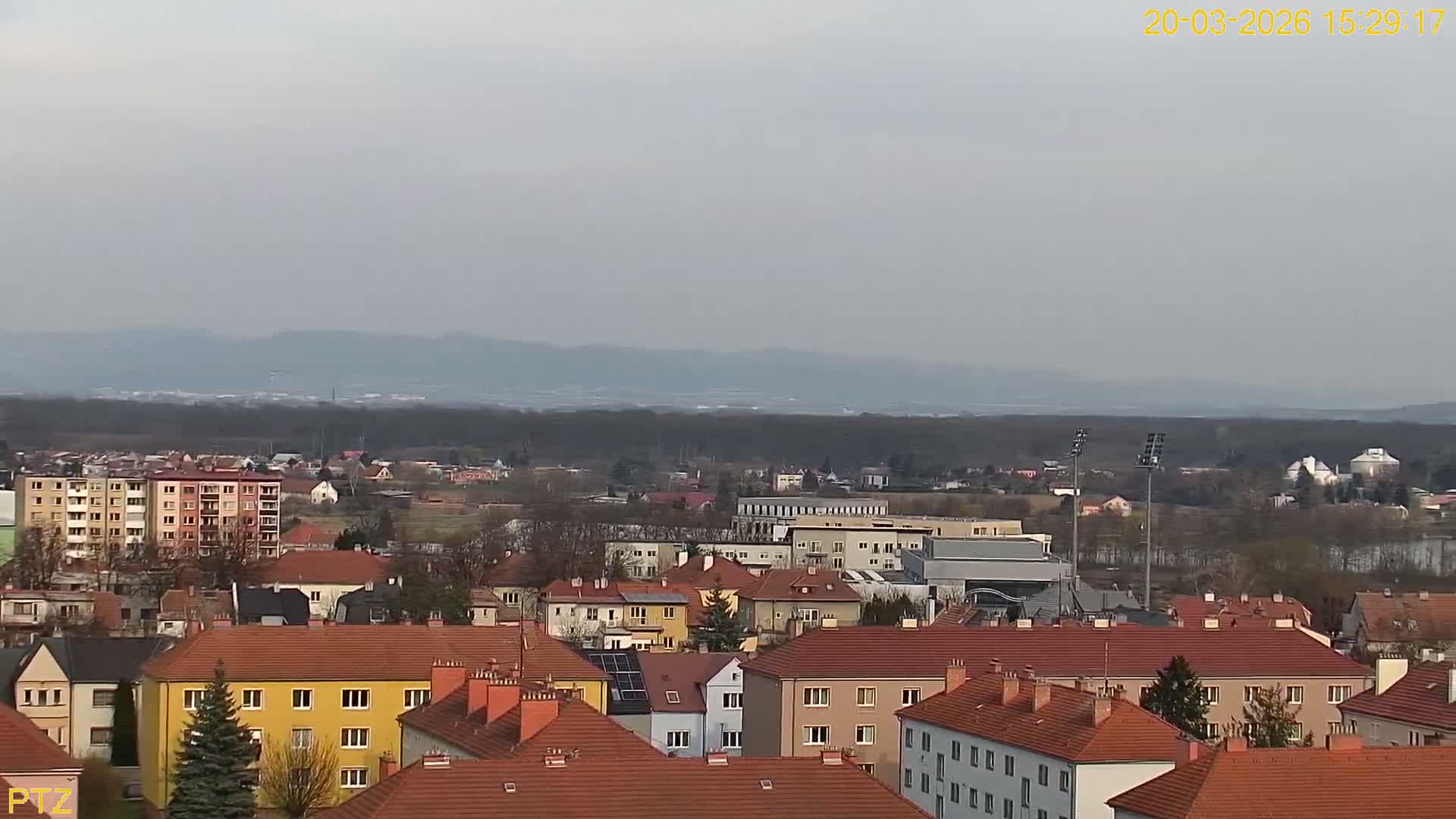 Kroměříž  PTZ Rotary Panaromic Skyline Live Cam - Kromeriz, Zlin, Czechia