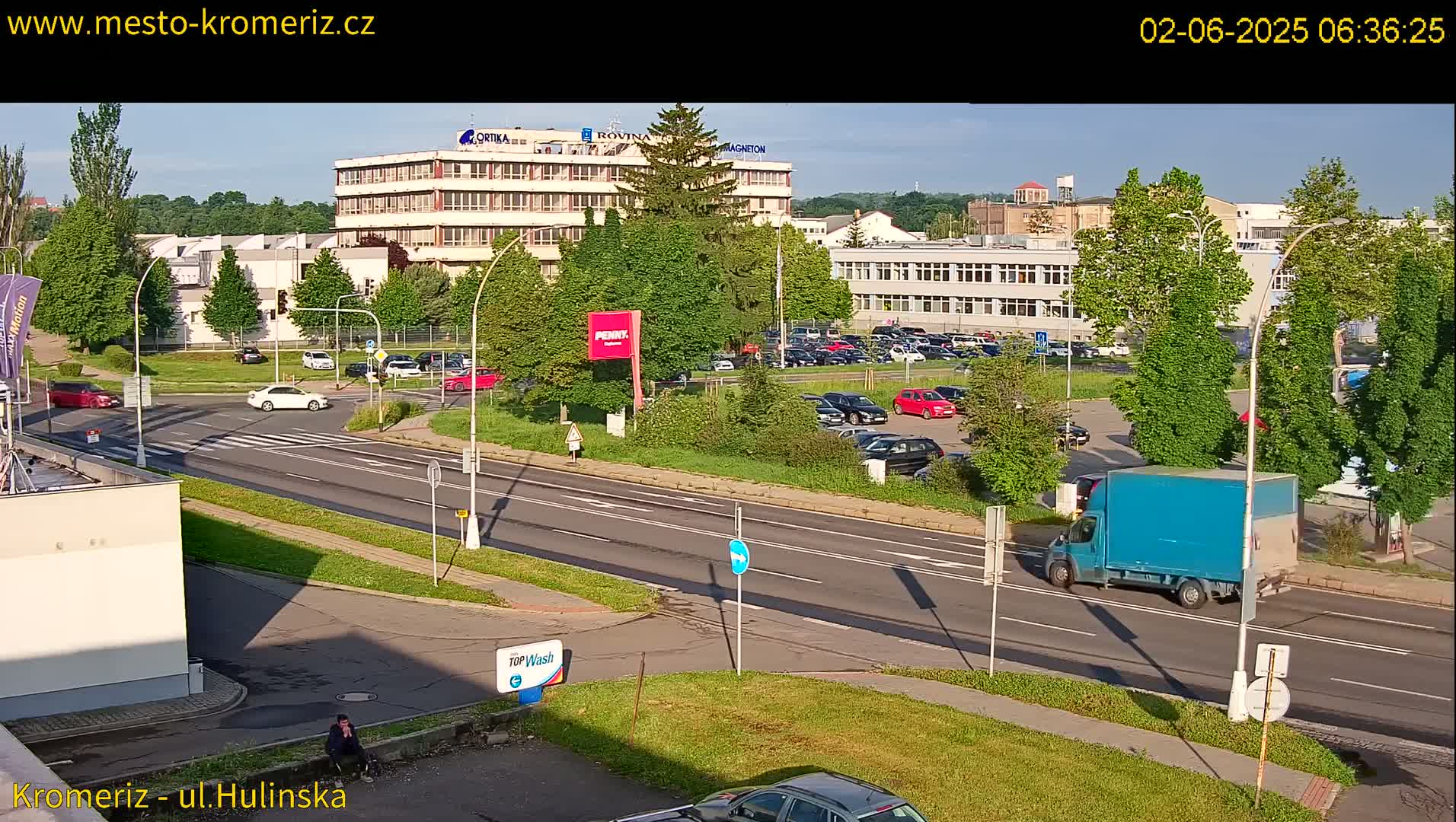 Kroměříž ,  Hulínská & Kaplanova & Čelakovského Intersection Live Cam -  Kromeriz, Zlin, Czechia