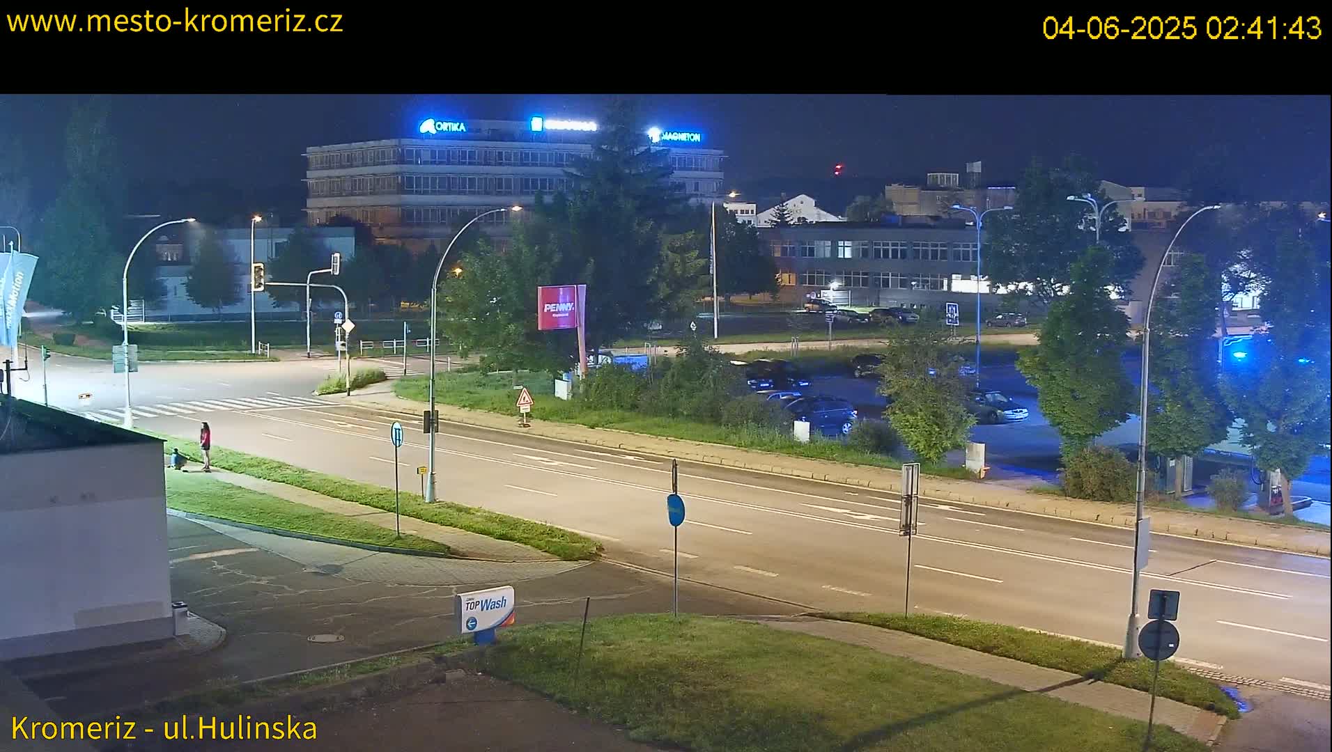 Kroměříž ,  Hulínská & Kaplanova & Čelakovského Intersection Live Cam -  Kromeriz, Zlin, Czechia