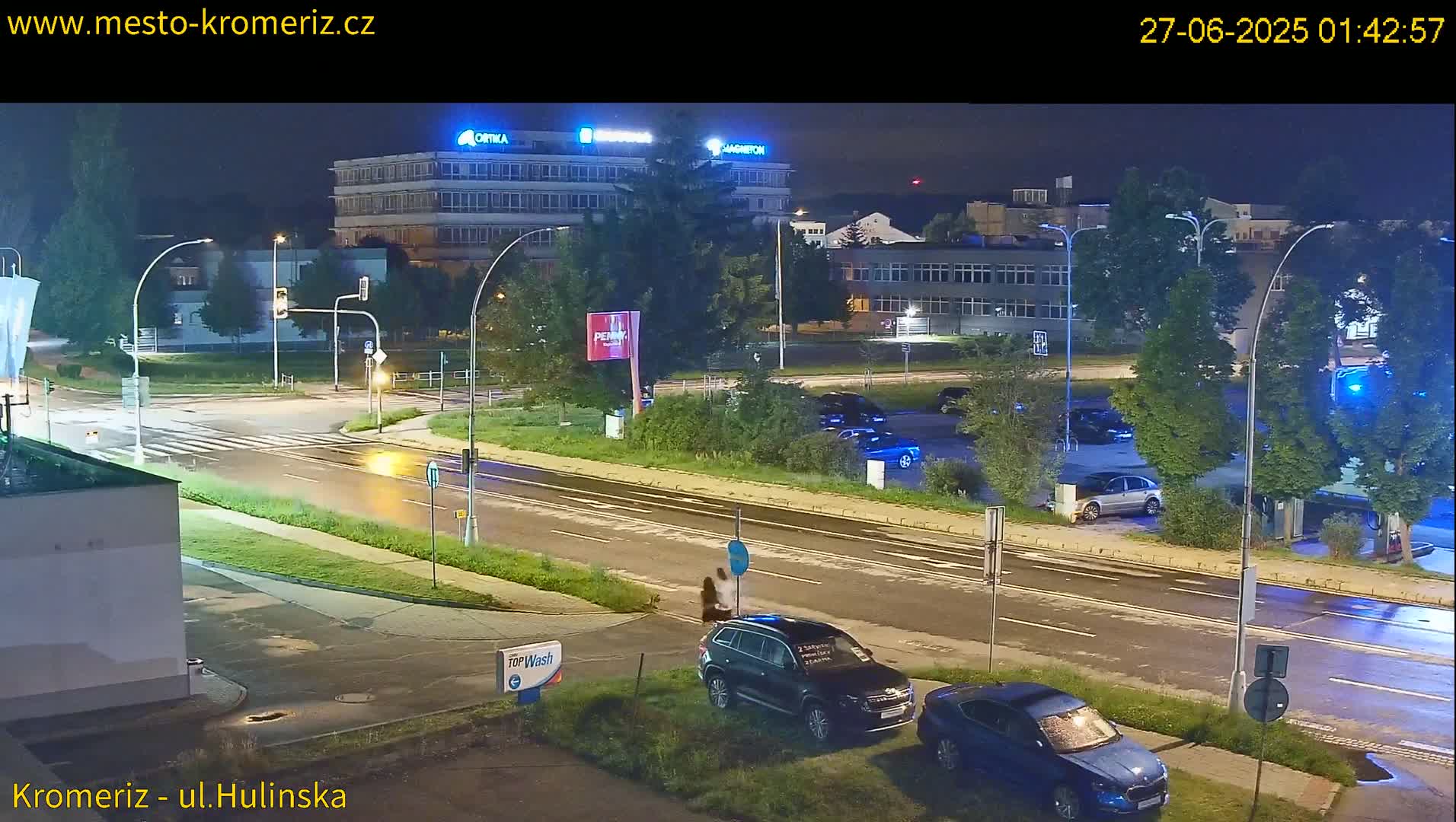 Kroměříž ,  Hulínská & Kaplanova & Čelakovského Intersection Live Cam -  Kromeriz, Zlin, Czechia