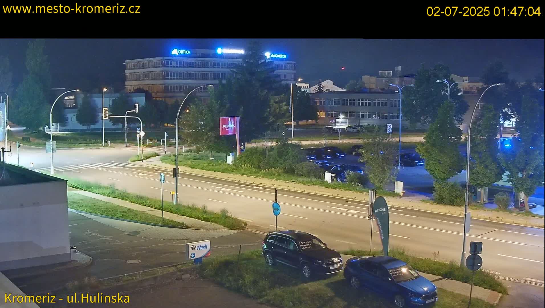 Kroměříž ,  Hulínská & Kaplanova & Čelakovského Intersection Live Cam -  Kromeriz, Zlin, Czechia
