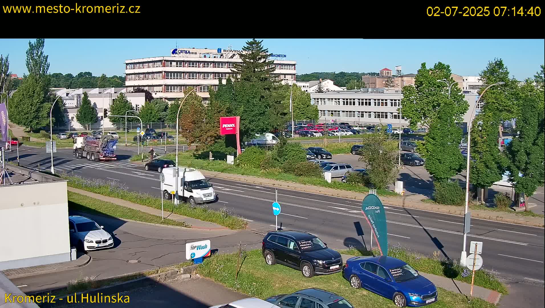 Kroměříž ,  Hulínská & Kaplanova & Čelakovského Intersection Live Cam -  Kromeriz, Zlin, Czechia