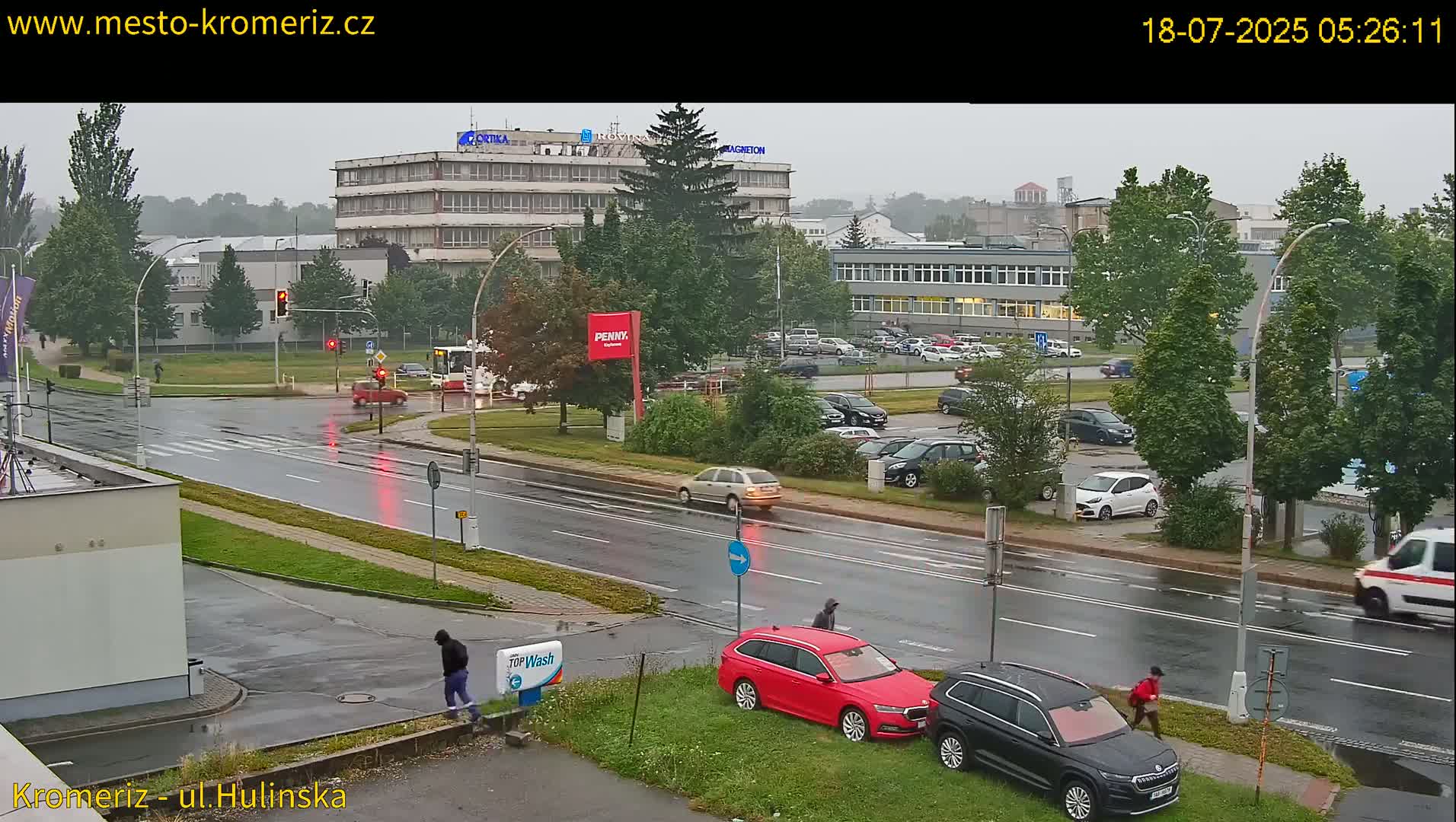 Kroměříž ,  Hulínská & Kaplanova & Čelakovského Intersection Live Cam -  Kromeriz, Zlin, Czechia