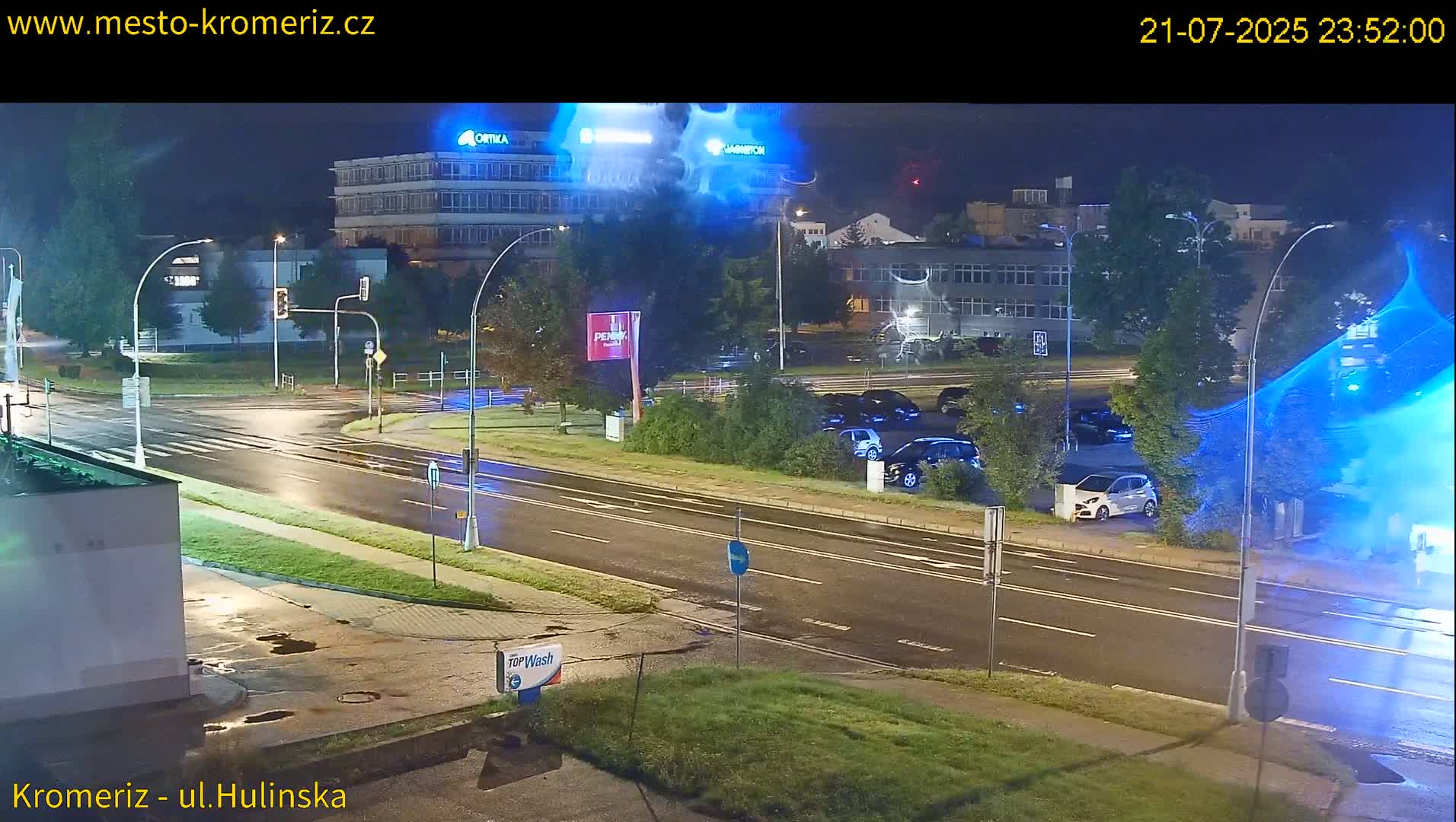 Kroměříž ,  Hulínská & Kaplanova & Čelakovského Intersection Live Cam -  Kromeriz, Zlin, Czechia