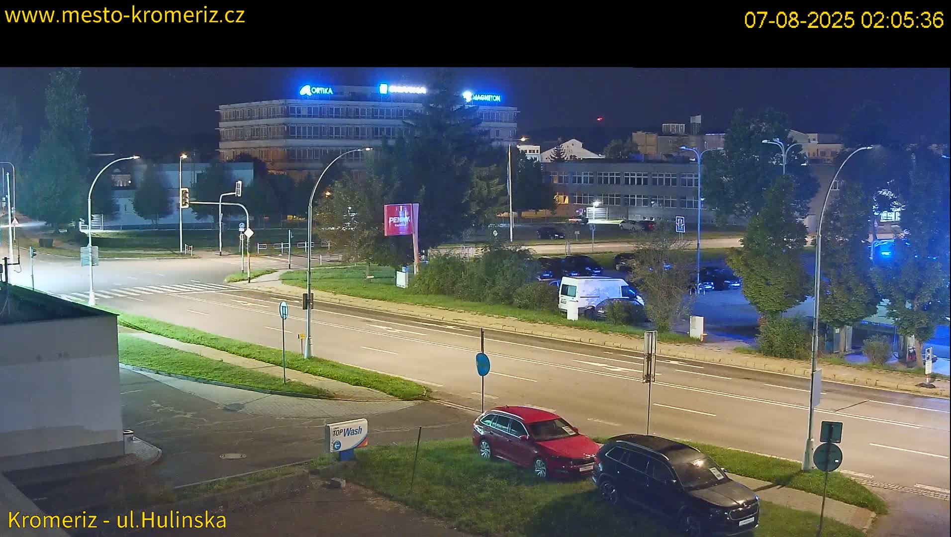 Kroměříž ,  Hulínská & Kaplanova & Čelakovského Intersection Live Cam -  Kromeriz, Zlin, Czechia