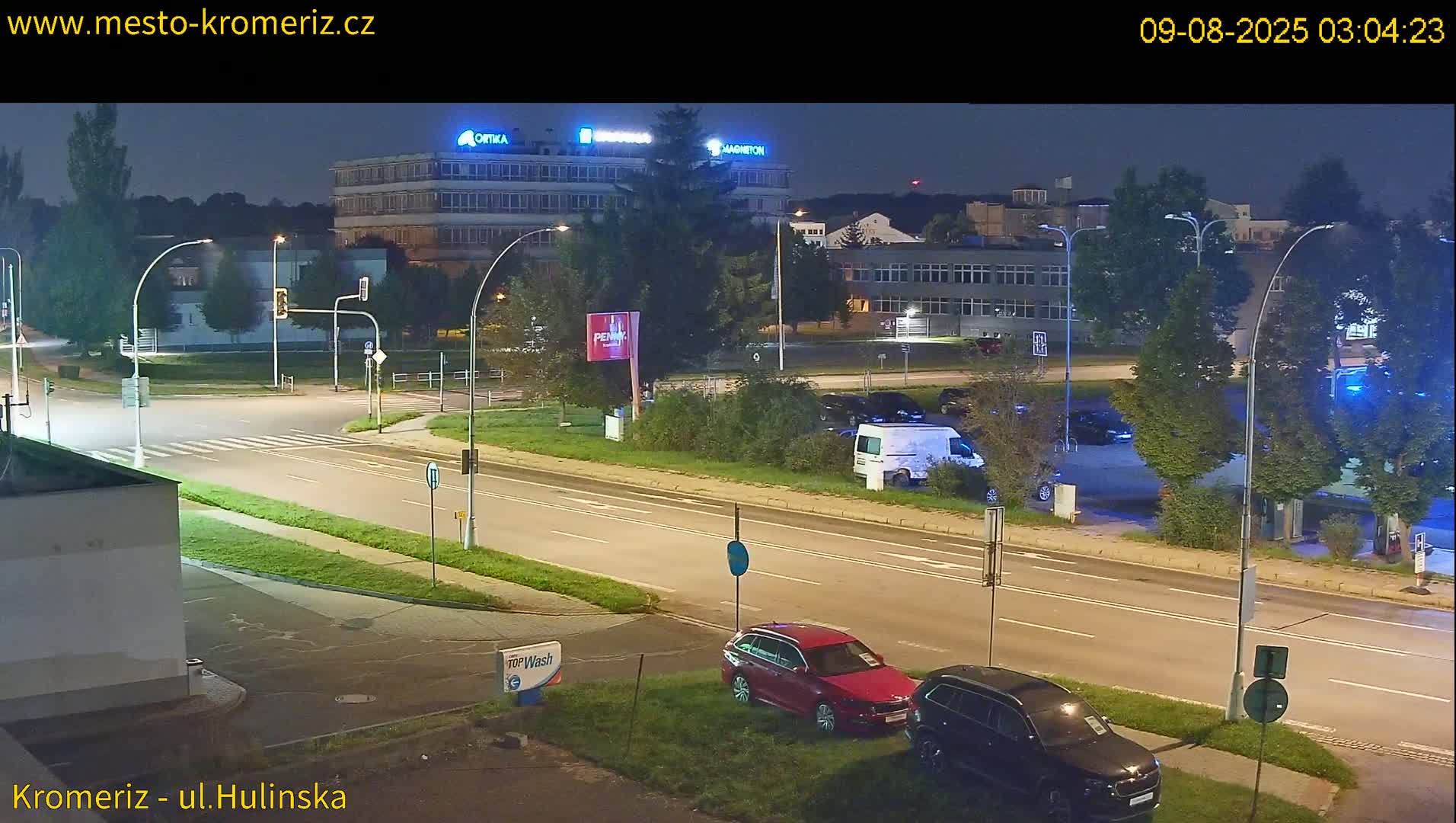 Kroměříž ,  Hulínská & Kaplanova & Čelakovského Intersection Live Cam -  Kromeriz, Zlin, Czechia