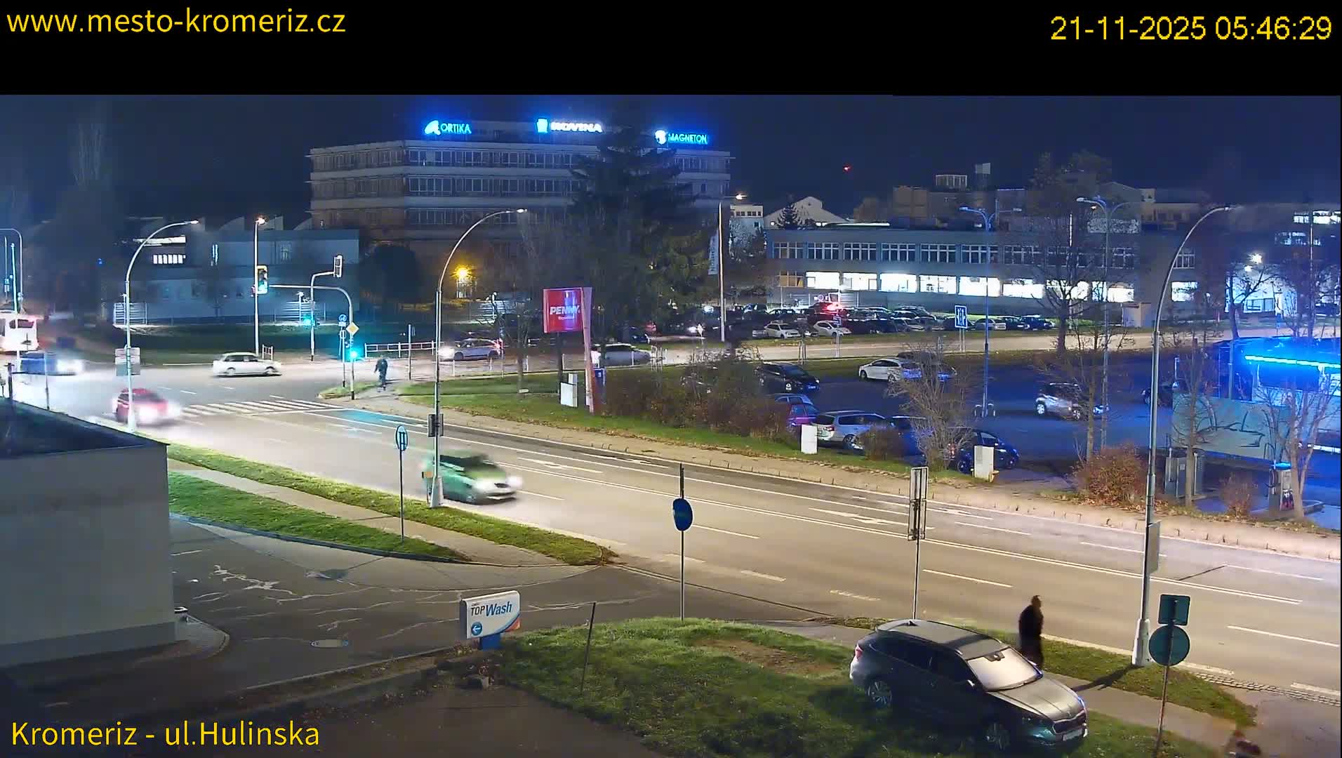 Kroměříž ,  Hulínská & Kaplanova & Čelakovského Intersection Live Cam -  Kromeriz, Zlin, Czechia