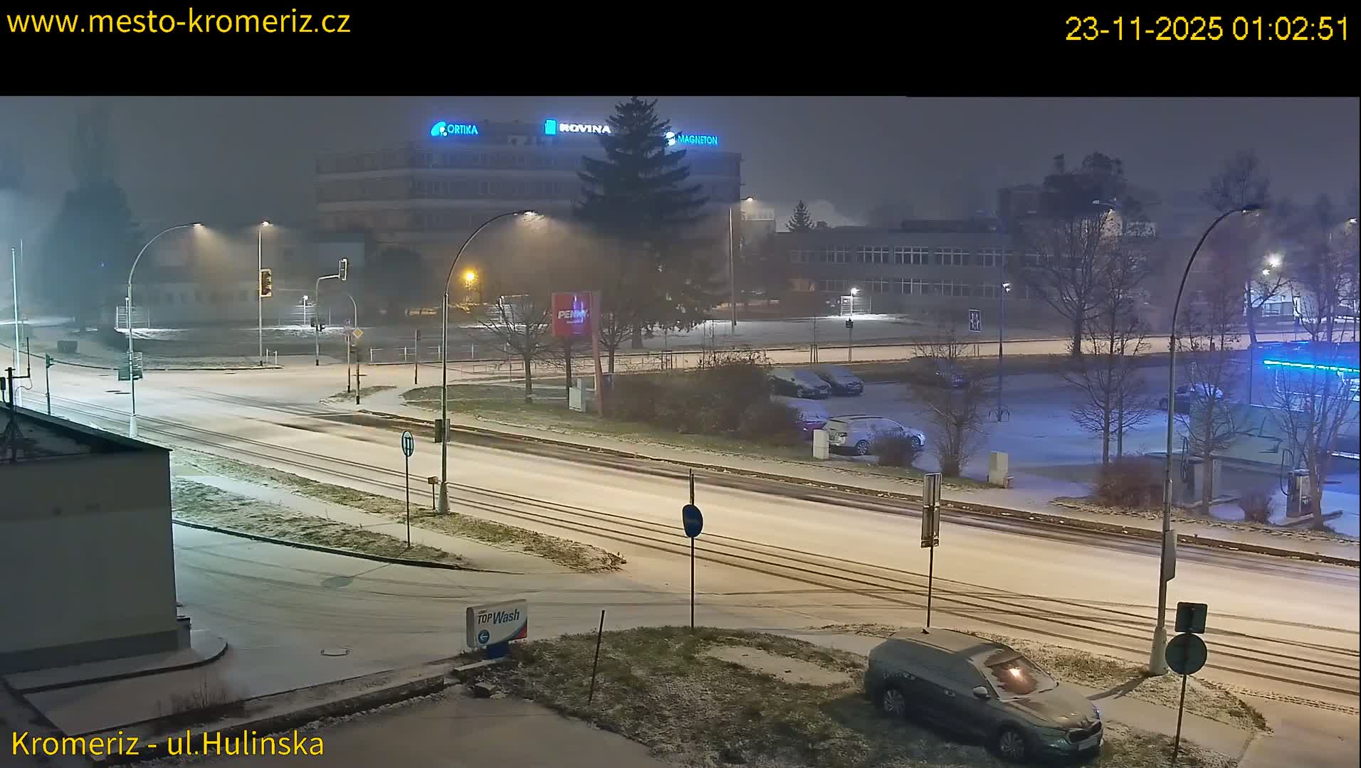 Kroměříž ,  Hulínská & Kaplanova & Čelakovského Intersection Live Cam -  Kromeriz, Zlin, Czechia