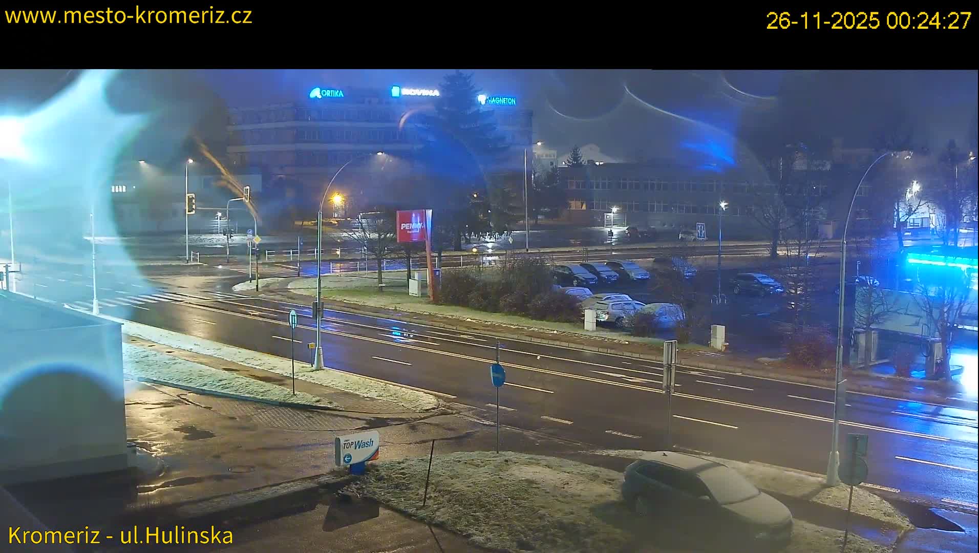 Kroměříž ,  Hulínská & Kaplanova & Čelakovského Intersection Live Cam -  Kromeriz, Zlin, Czechia