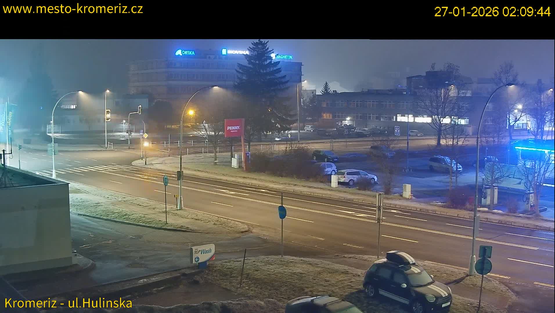 Kroměříž ,  Hulínská & Kaplanova & Čelakovského Intersection Live Cam -  Kromeriz, Zlin, Czechia