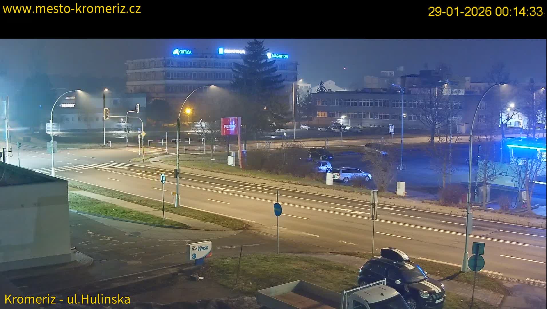 Kroměříž ,  Hulínská & Kaplanova & Čelakovského Intersection Live Cam -  Kromeriz, Zlin, Czechia