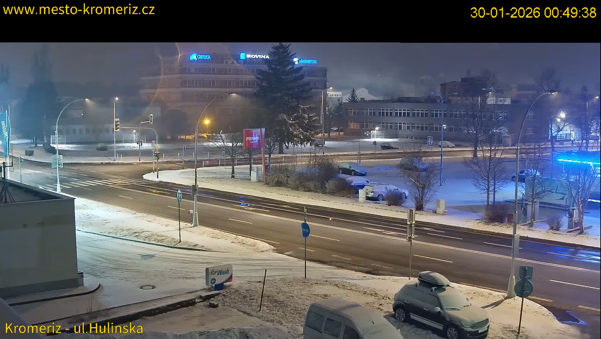 Kroměříž ,  Hulínská & Kaplanova & Čelakovského Intersection Live Cam -  Kromeriz, Zlin, Czechia