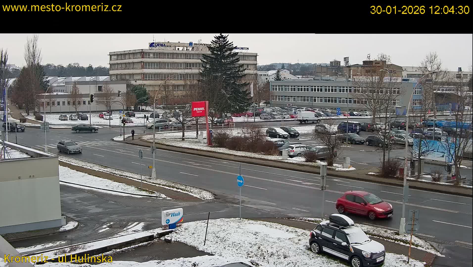 Kroměříž ,  Hulínská & Kaplanova & Čelakovského Intersection Live Cam -  Kromeriz, Zlin, Czechia