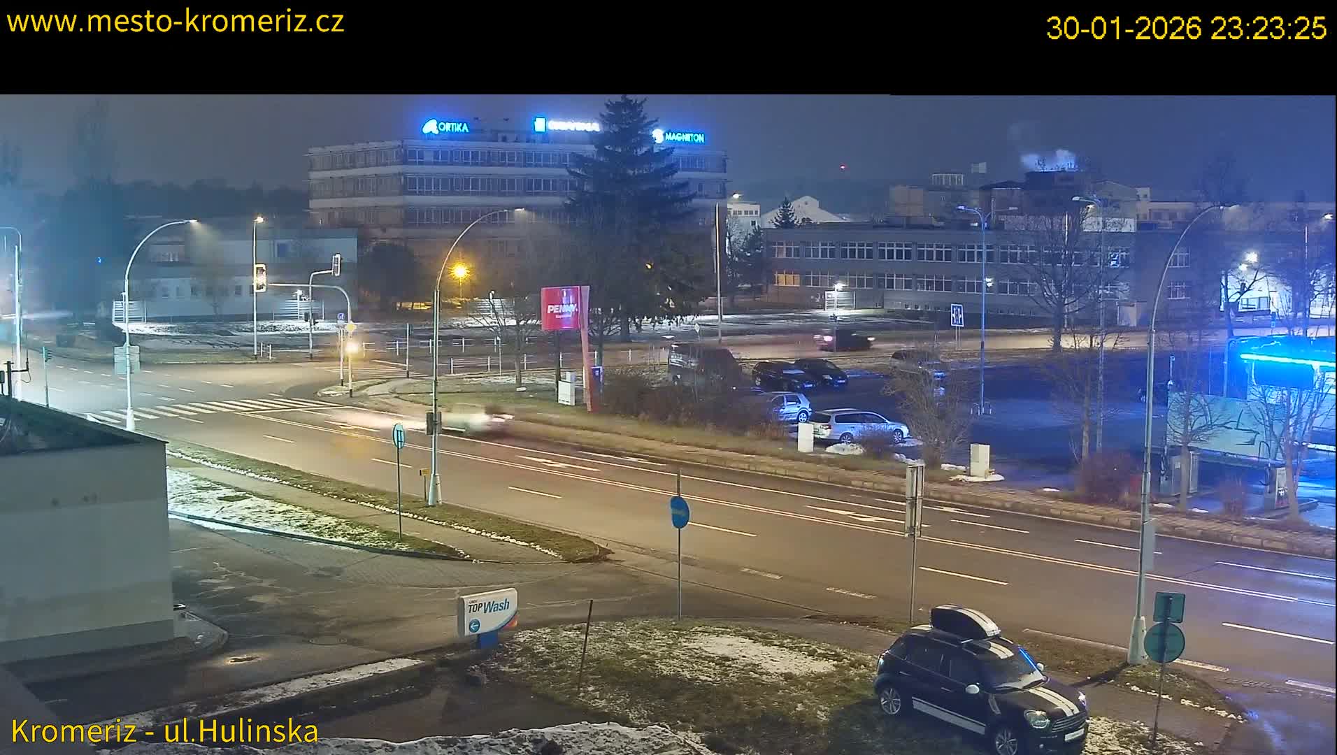 Kroměříž ,  Hulínská & Kaplanova & Čelakovského Intersection Live Cam -  Kromeriz, Zlin, Czechia