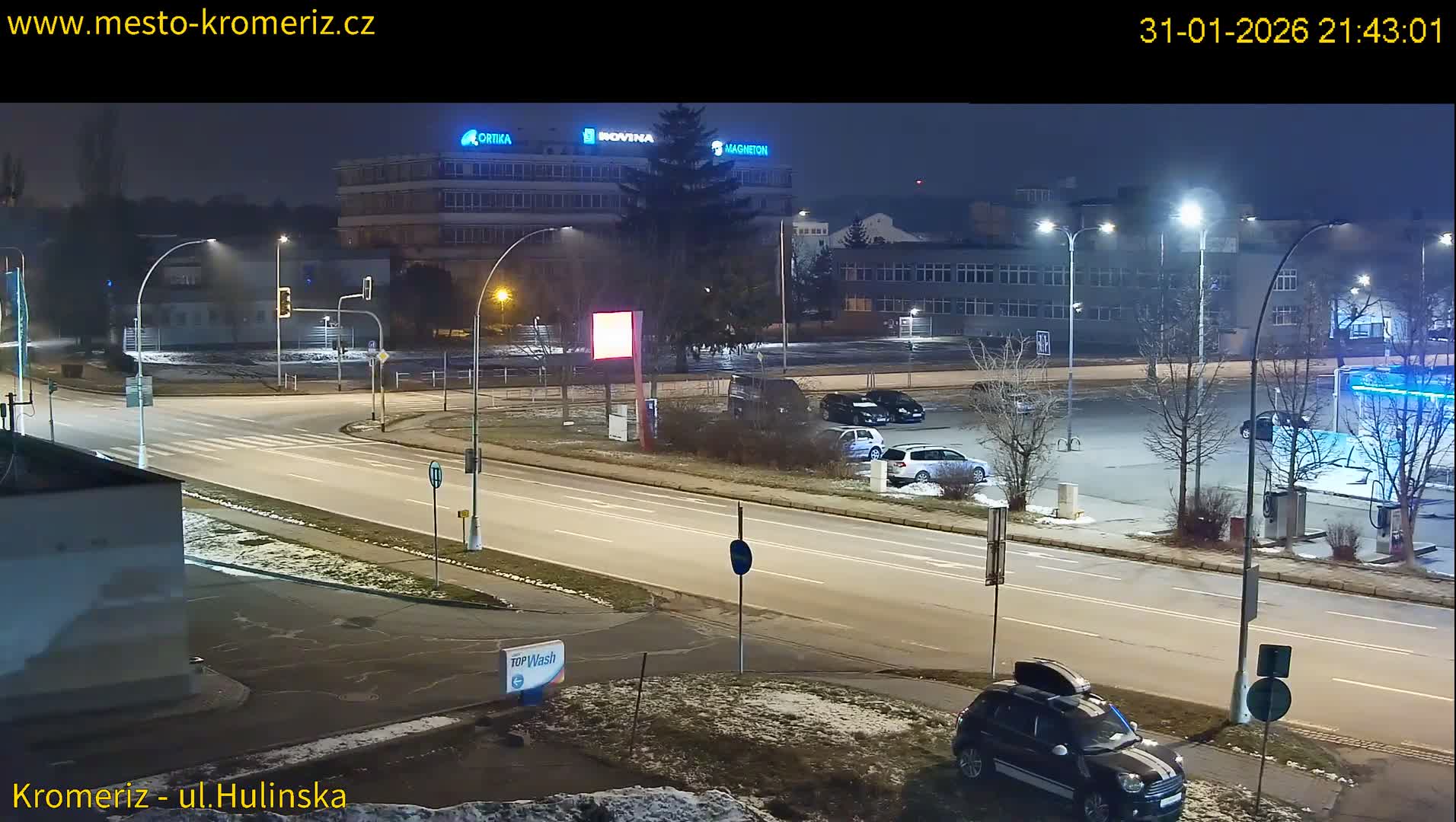 Kroměříž ,  Hulínská & Kaplanova & Čelakovského Intersection Live Cam -  Kromeriz, Zlin, Czechia