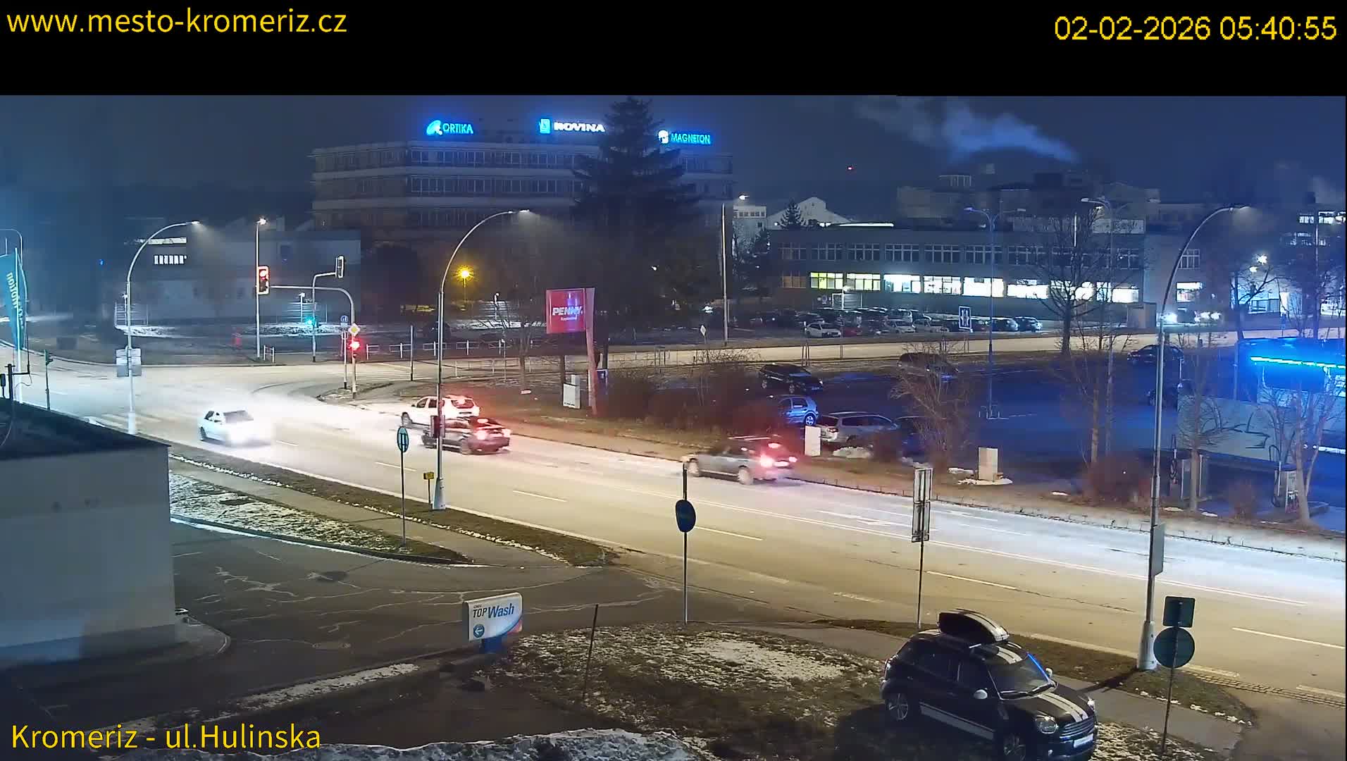 Kroměříž ,  Hulínská & Kaplanova & Čelakovského Intersection Live Cam -  Kromeriz, Zlin, Czechia