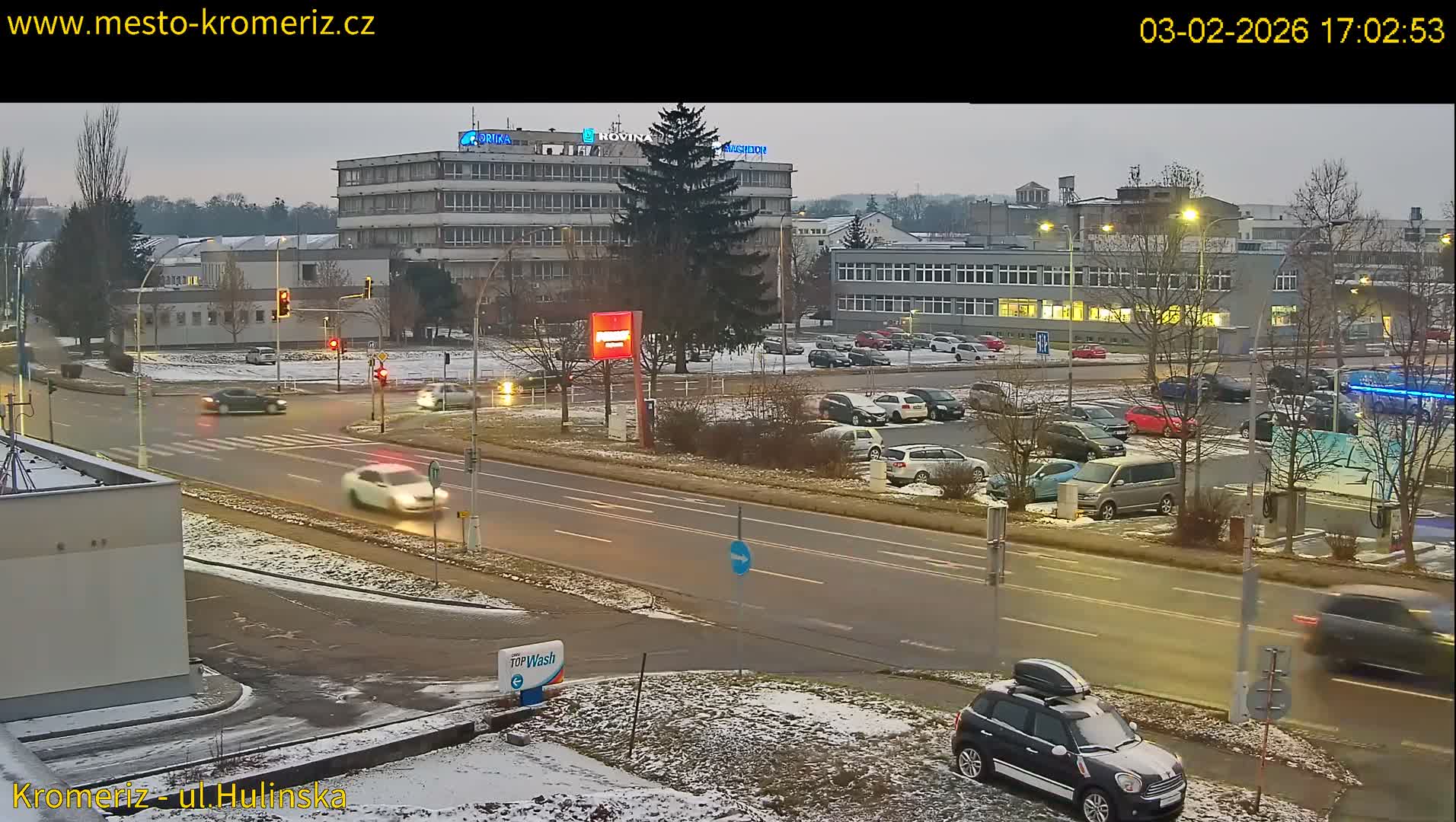 Kroměříž ,  Hulínská & Kaplanova & Čelakovského Intersection Live Cam -  Kromeriz, Zlin, Czechia
